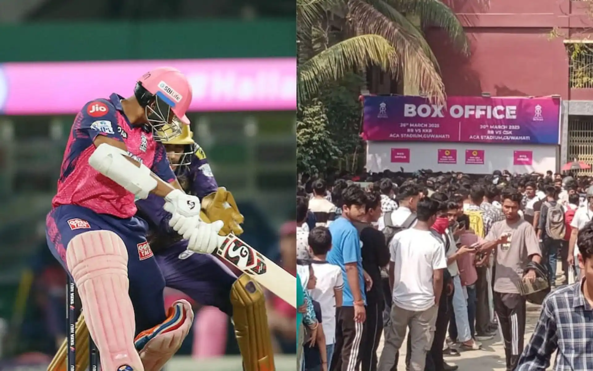 RR vs KKR tickets in Guwahati. [Source - ACF__Official/X.com]