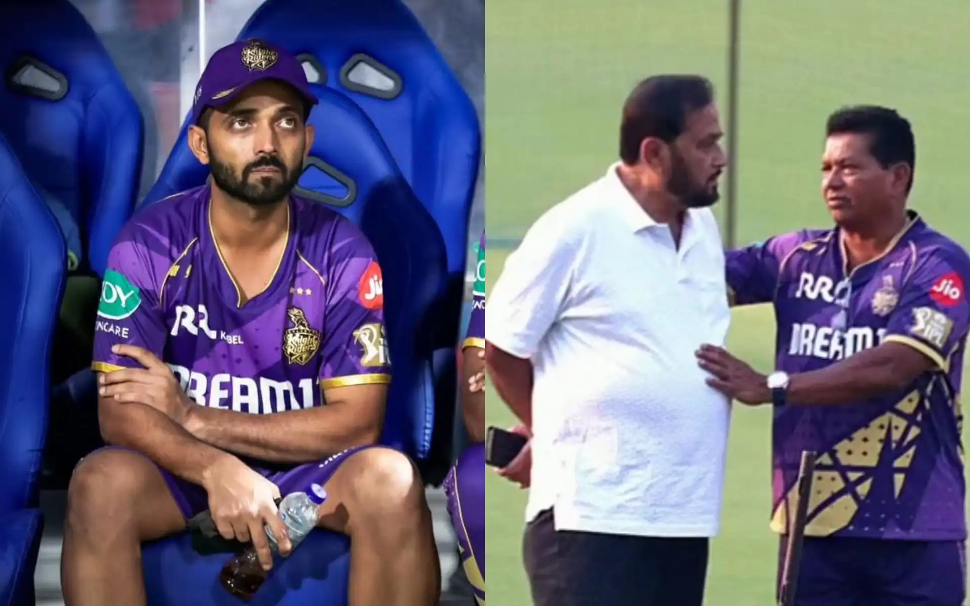 Ajinkya Rahane gets schooled [Source: @Rokte_Amarr_KKR/X.com]