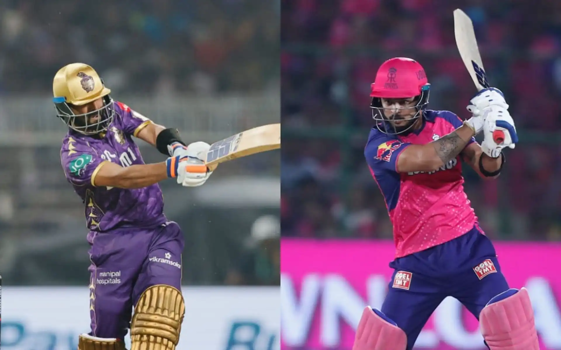 Ajinkya Rahane and Riyan Parag. [Source - IPL/x.com]