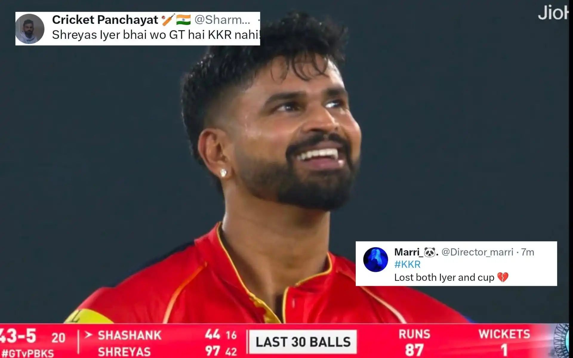 Shreyas Iyer masterclass for PBKS. [Source - Jiohotstar/x.com]