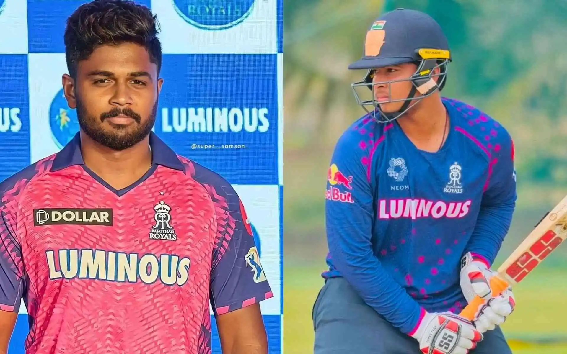 Vaibhav Suryavanshi and Sanju Samson (Source:@MukeshA50361528/X.com)