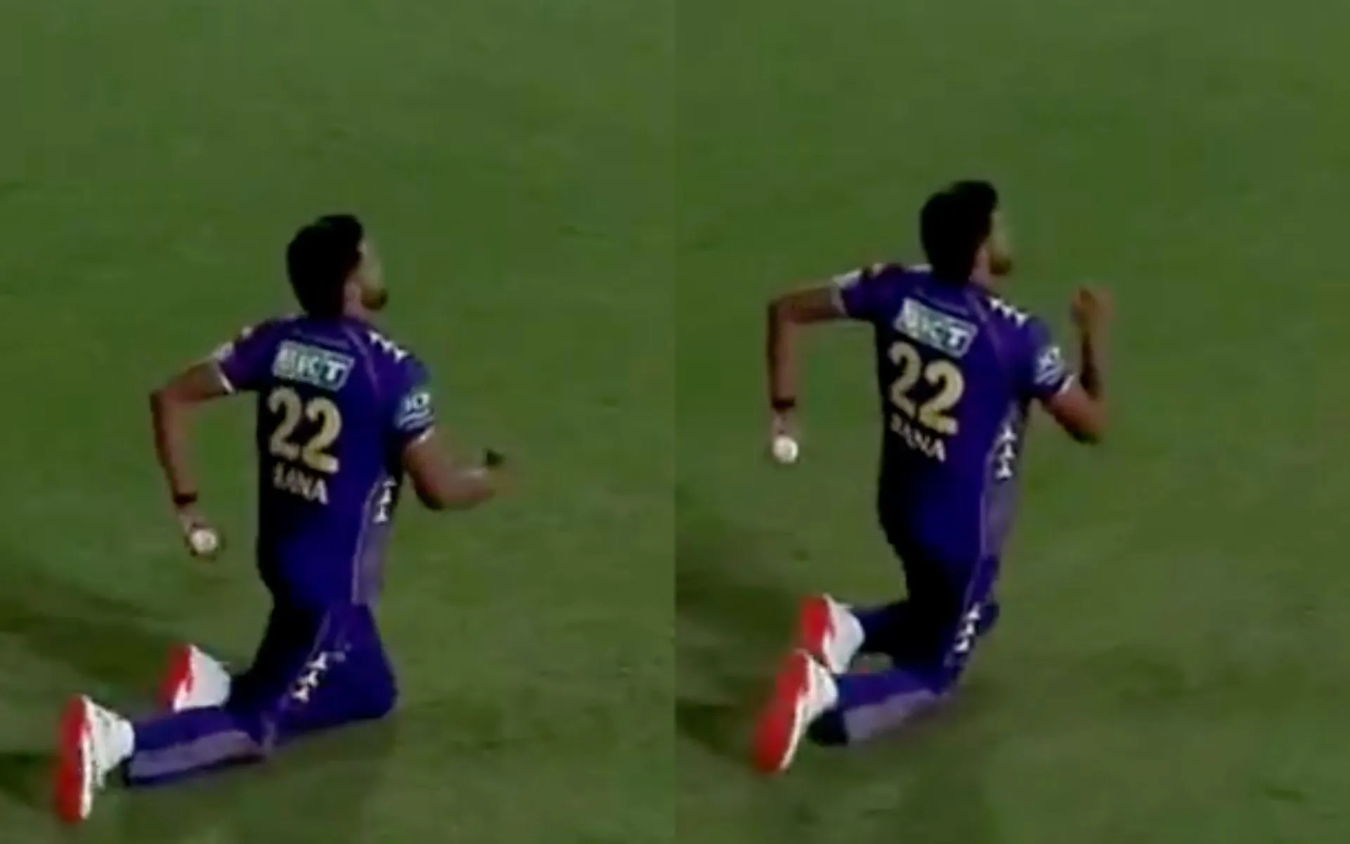Harshit Rana's celebration after catching Jaiswal in the IPL 2025 Match [Source: @kuchnahi1269083/x.com]