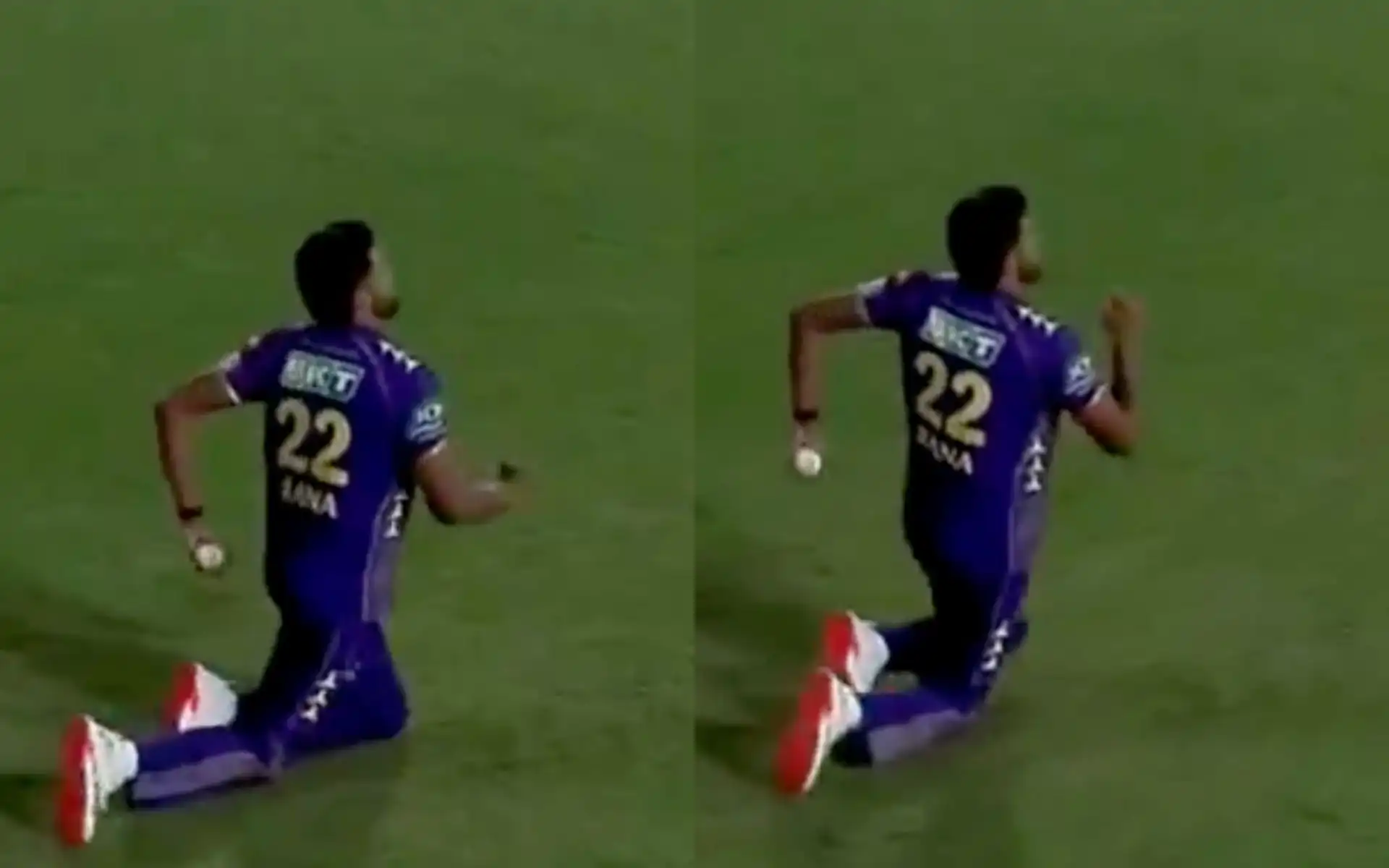 Harshit Rana's celebration after catching Jaiswal in the IPL 2025 Match [Source: @kuchnahi1269083/x.com]