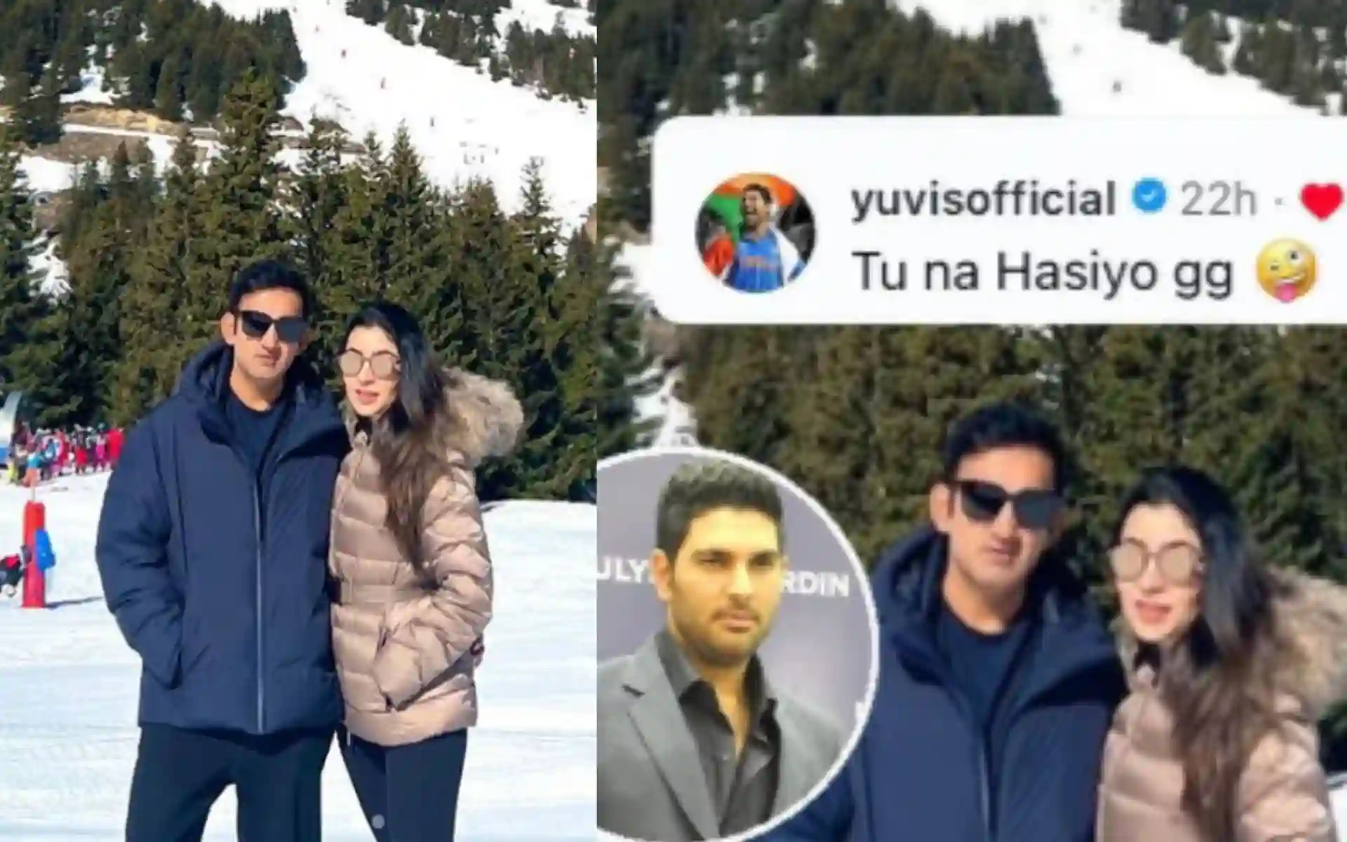 Yuvraj Singh comments on Gautam Gambhir's post [Source: @gautamgambhir55/Instagram]