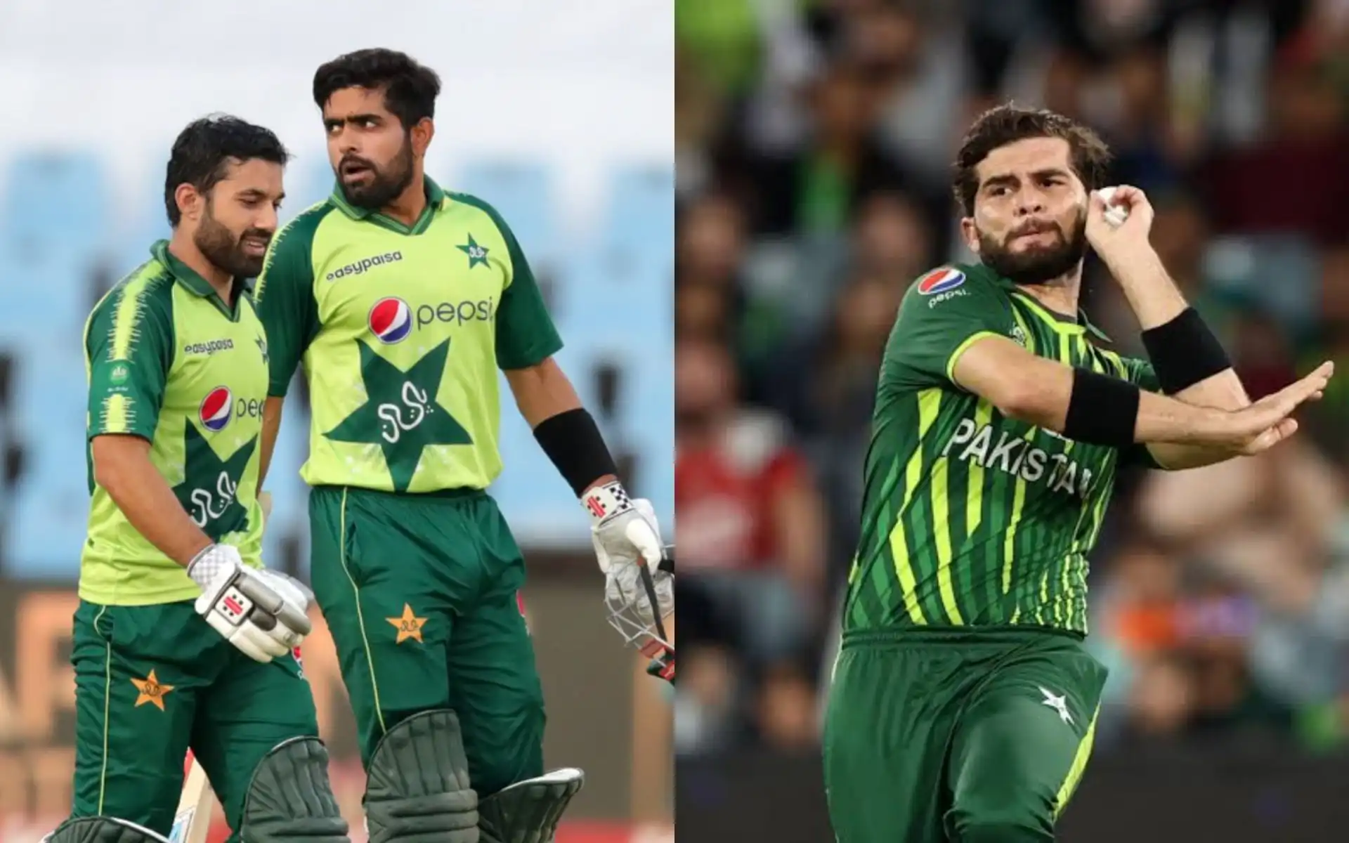 Babar, Shaheen and Rizwan [Source: @DSBcricket, @TheRealPCB/X]