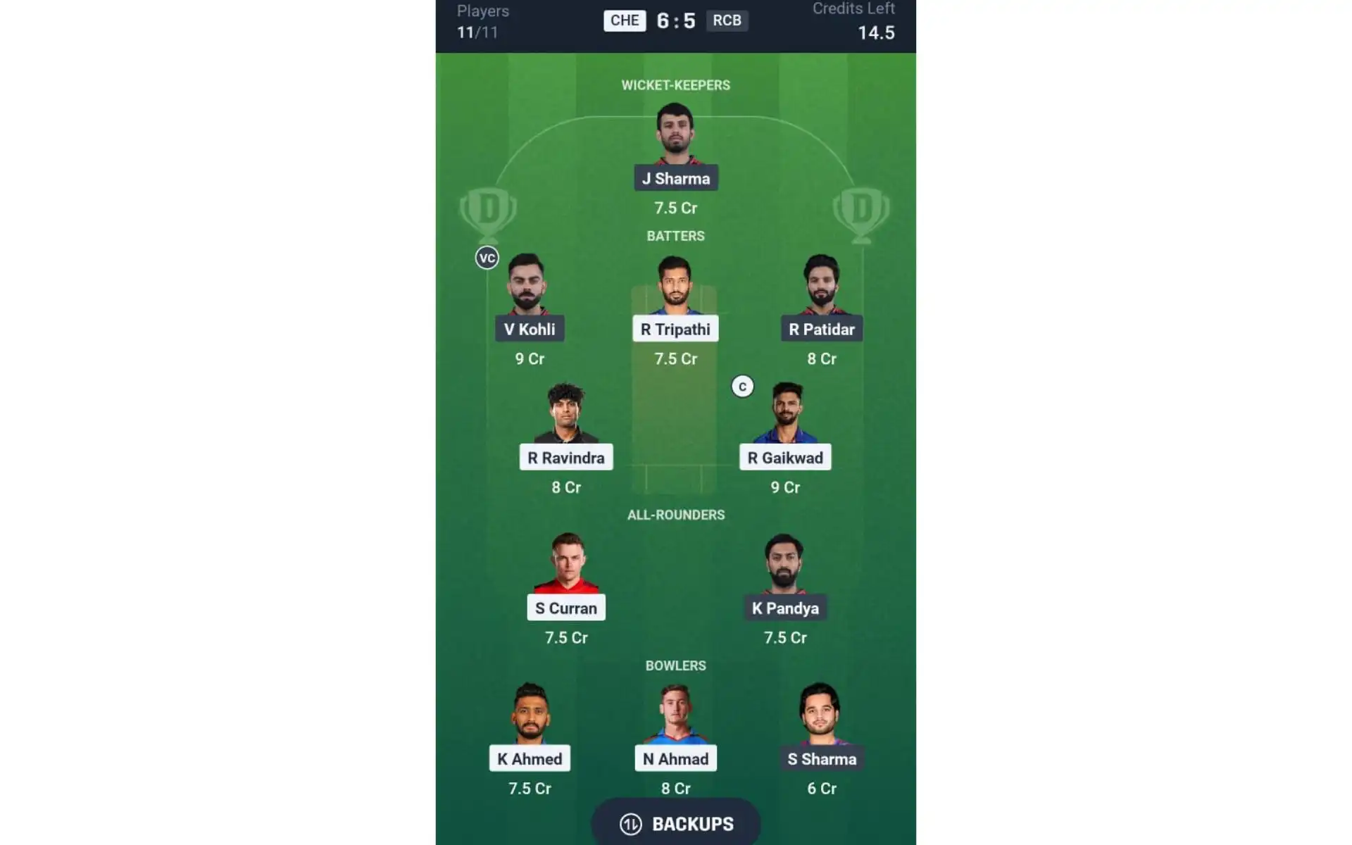 CSK vs RCB, IPL 2025 Match 8 [Source: @Dream11 App]
