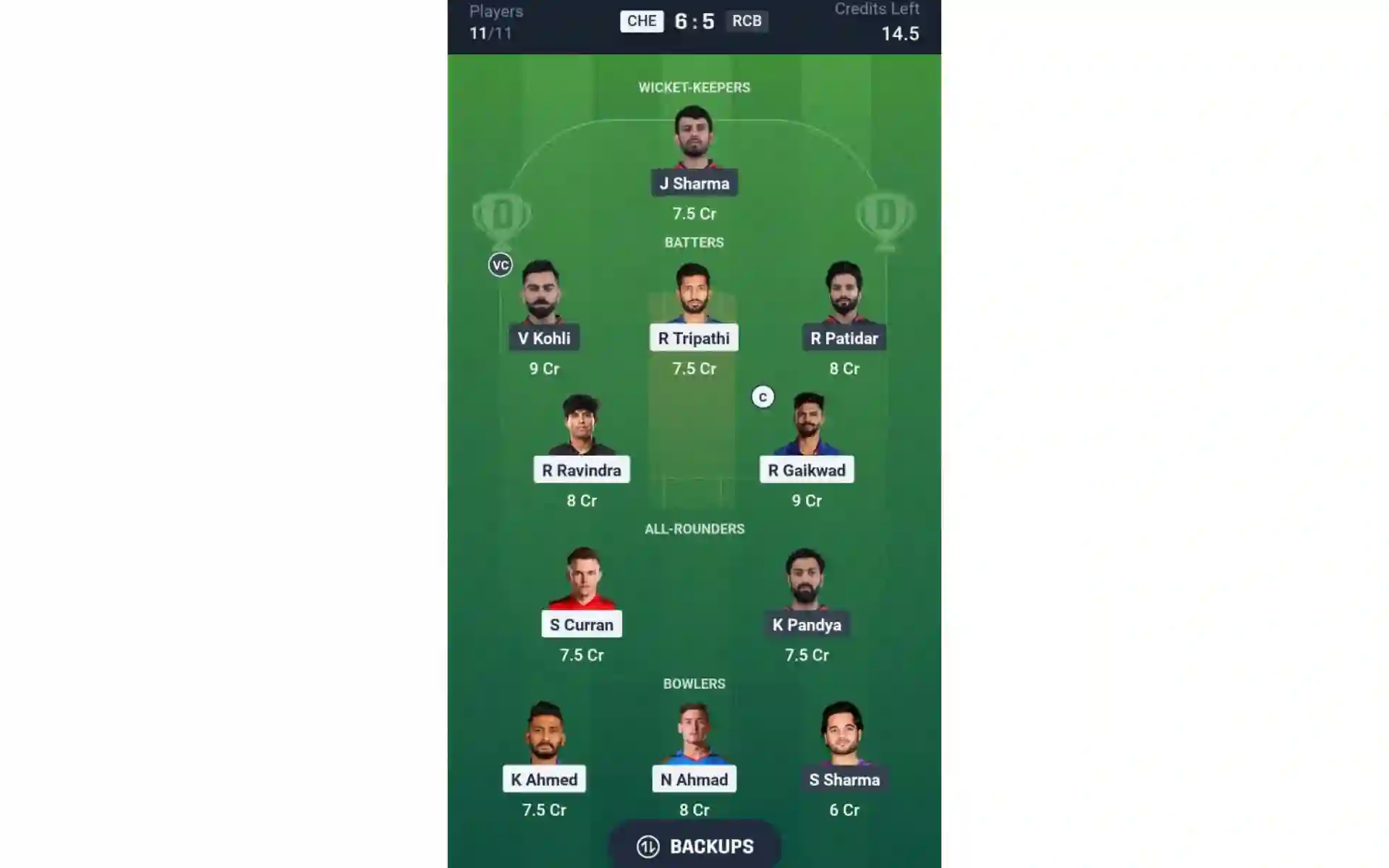 CSK vs RCB, IPL 2025 Match 8 [Source: @Dream11 App]