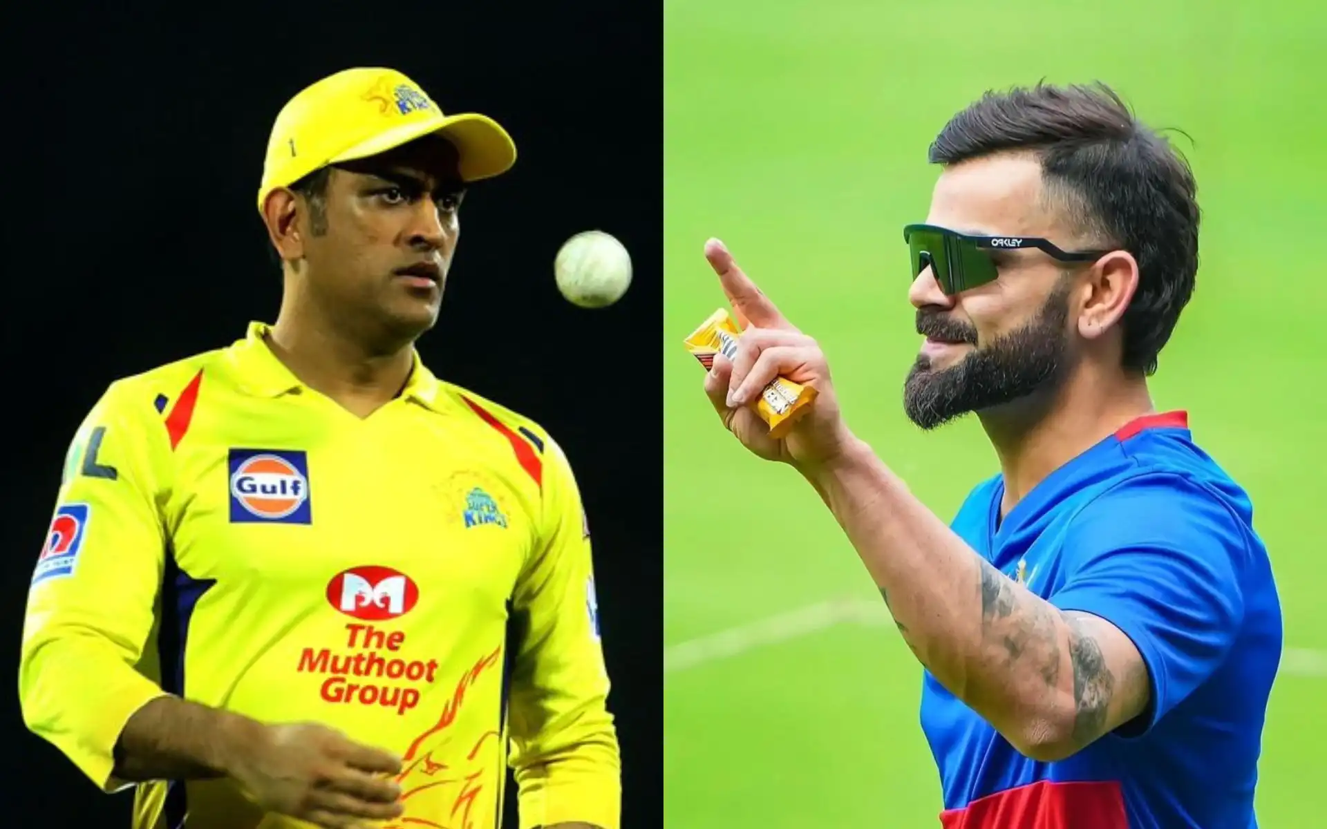 MS Dhoni and Virat Kohli [Source: @RcbianOfficial, @xtratimeindia/x.com]