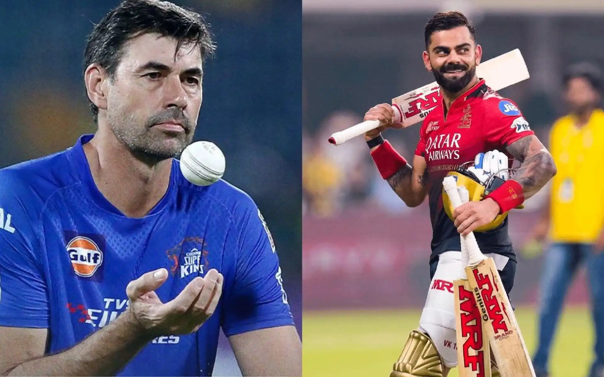 Stephen Fleming and Virat Kohli [Source: @SergioCSKK/X]