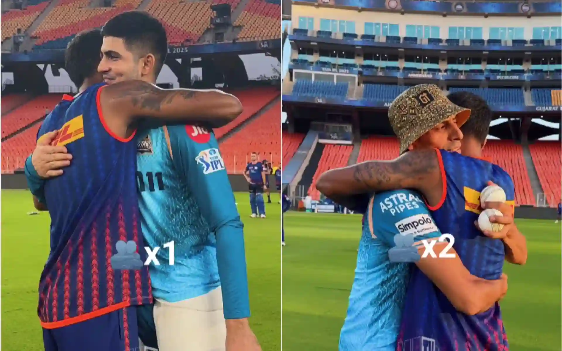 Hardik Pandya Meeting GT Players (Source: @mumbaiindians/instagram.com)