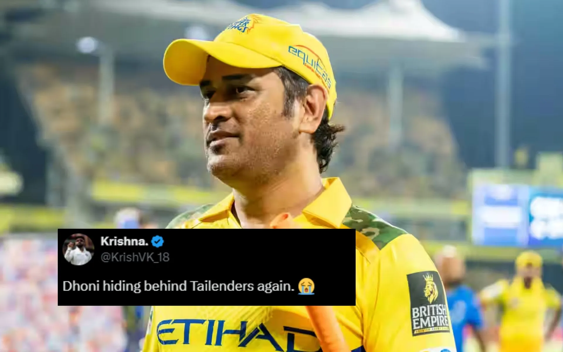MS Dhoni trolled [Source: @KrishVK_18/x.com, @iplt20.com]