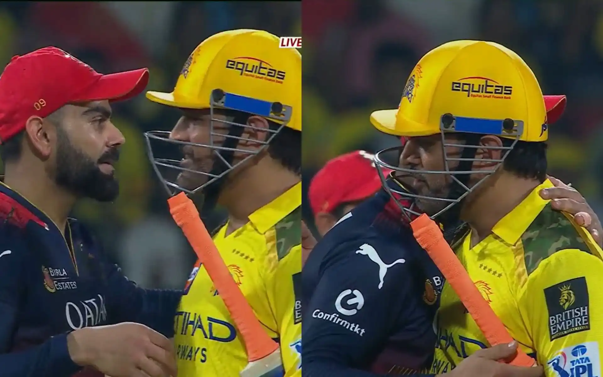 The hug between MS Dhoni and Virat Kohli [Source: @CricCrazyJohns/X]