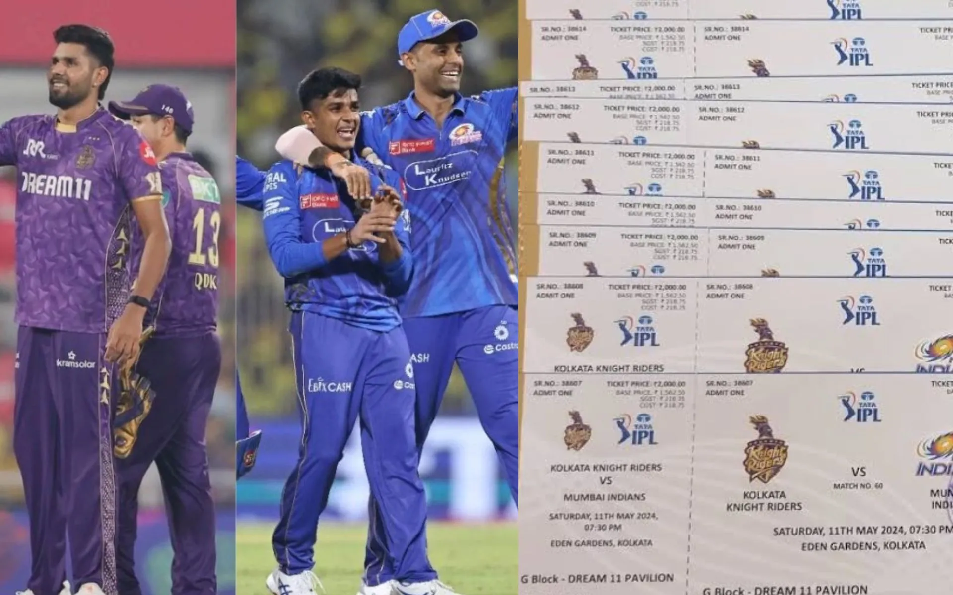 MI vs KKR Tickets (Source:@Rokte_Amarr_KKR,x,com)