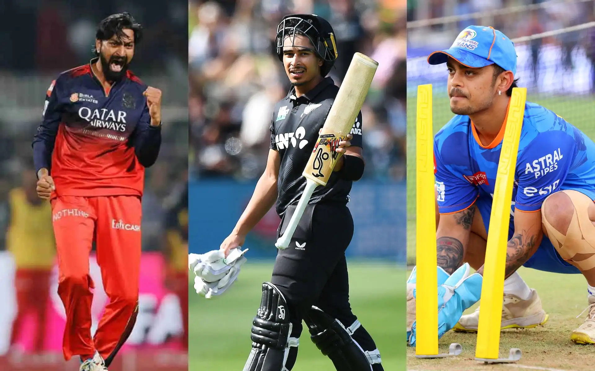 Krunal Pandya, Muhammad Abbas and Ishan Kishan [Source: @LoyalSachinFan/X]
