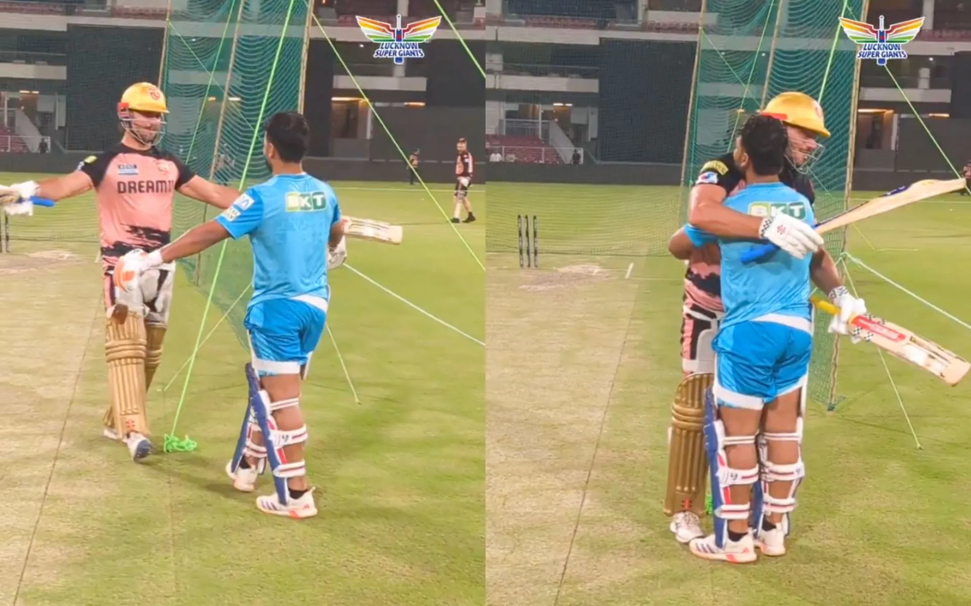 Rishabh Pant reunites with Marcus Stoinis [Source: @LucknowIPL/X.com]