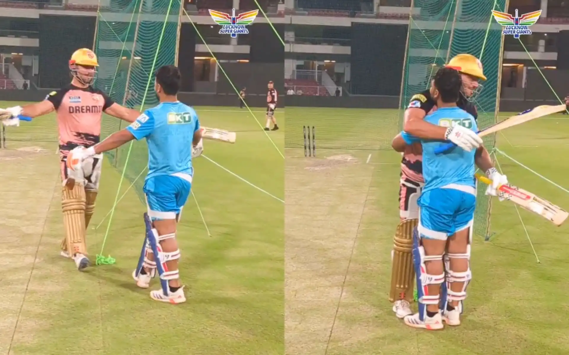 Rishabh Pant reunites with Marcus Stoinis [Source: @LucknowIPL/X.com]