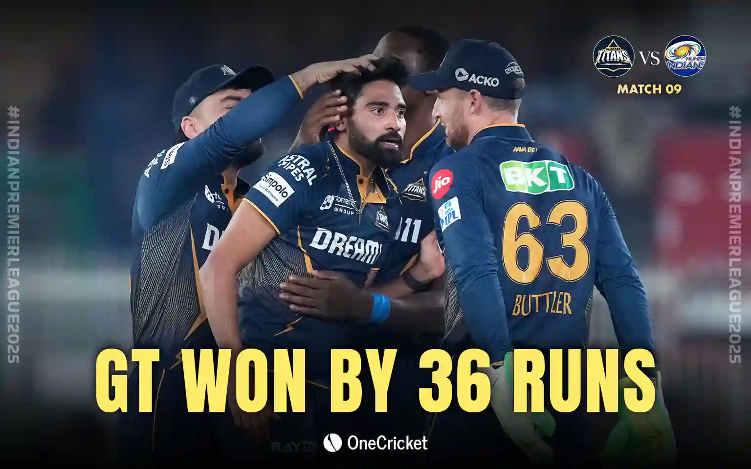GT vs MI [Source: OneCricket Graphics Team]
