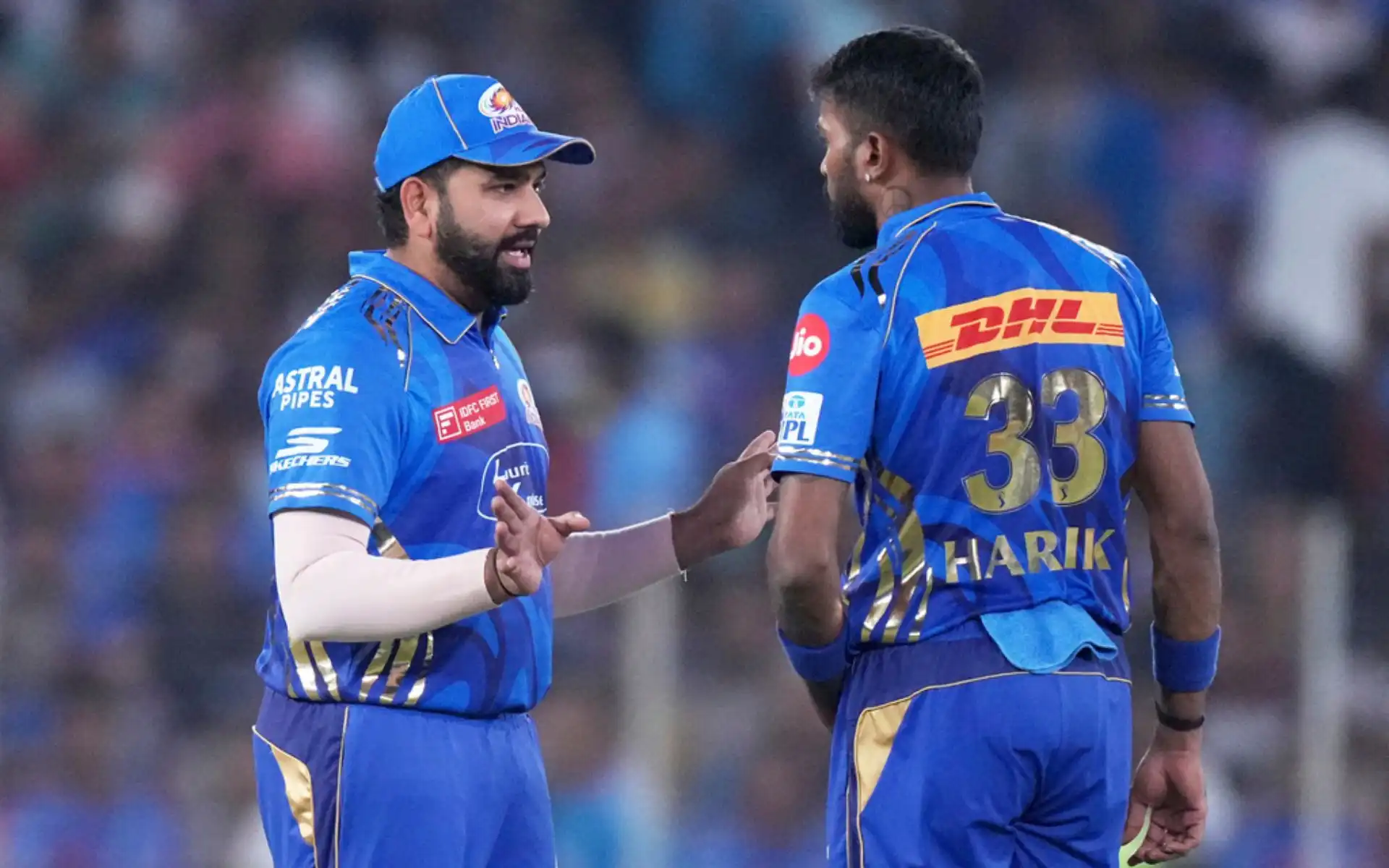Rohit Sharma with Hardik Pandya [Source: AP]