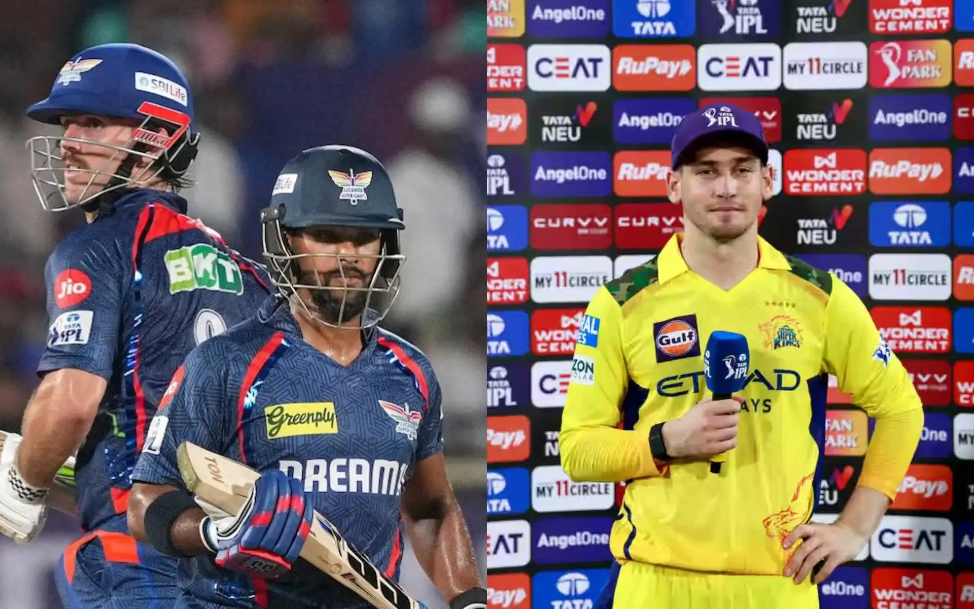 Nicholas Pooran And Noor Ahmad (Source: @IPL/X.com)