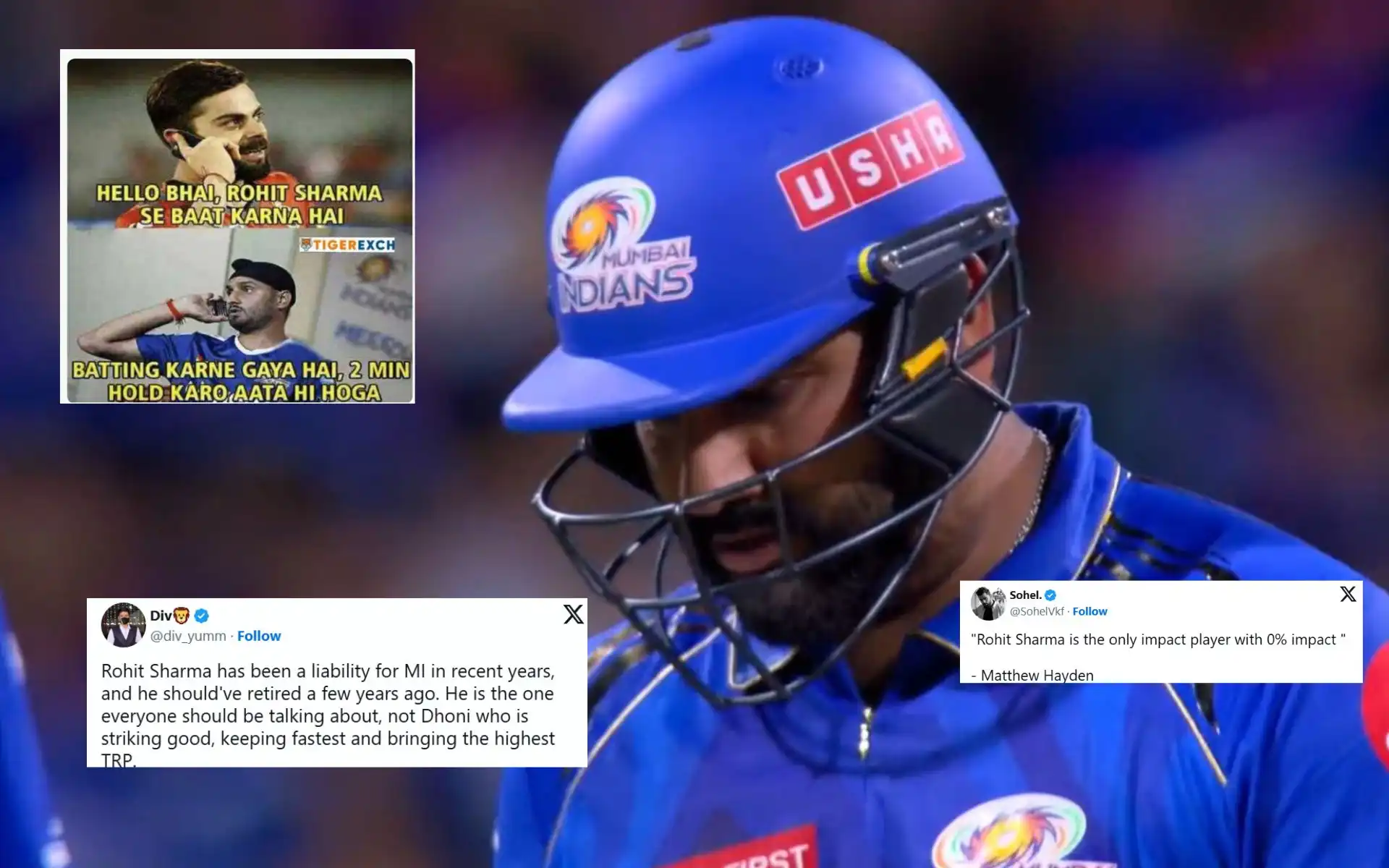 'Liability, Not Made For Cricket': Rohit Sharma's IPL Slump Floods Twitter With Memes
