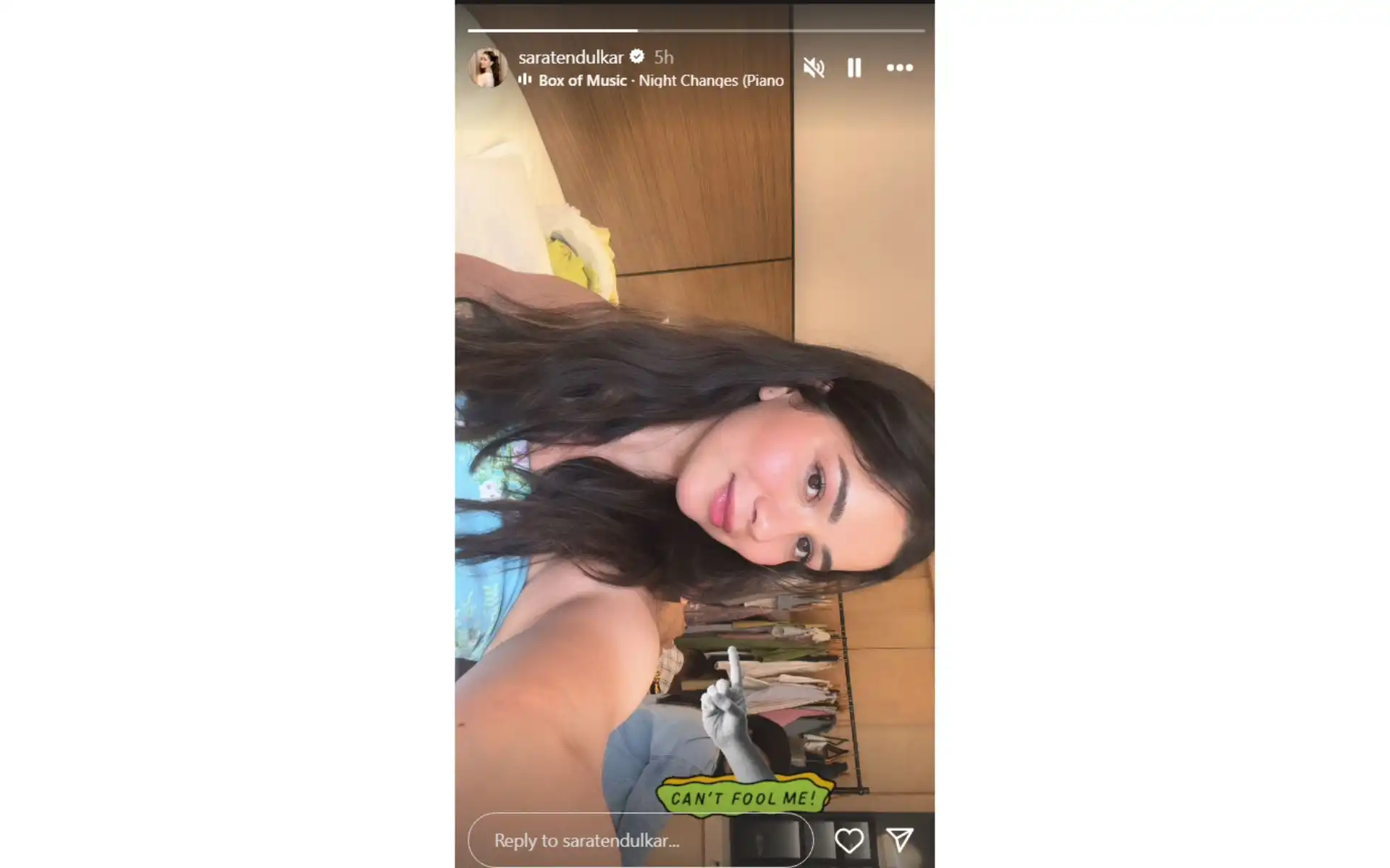 Sara Tendulkar's Instagram story [Source: @saratendulkar/Instagram]