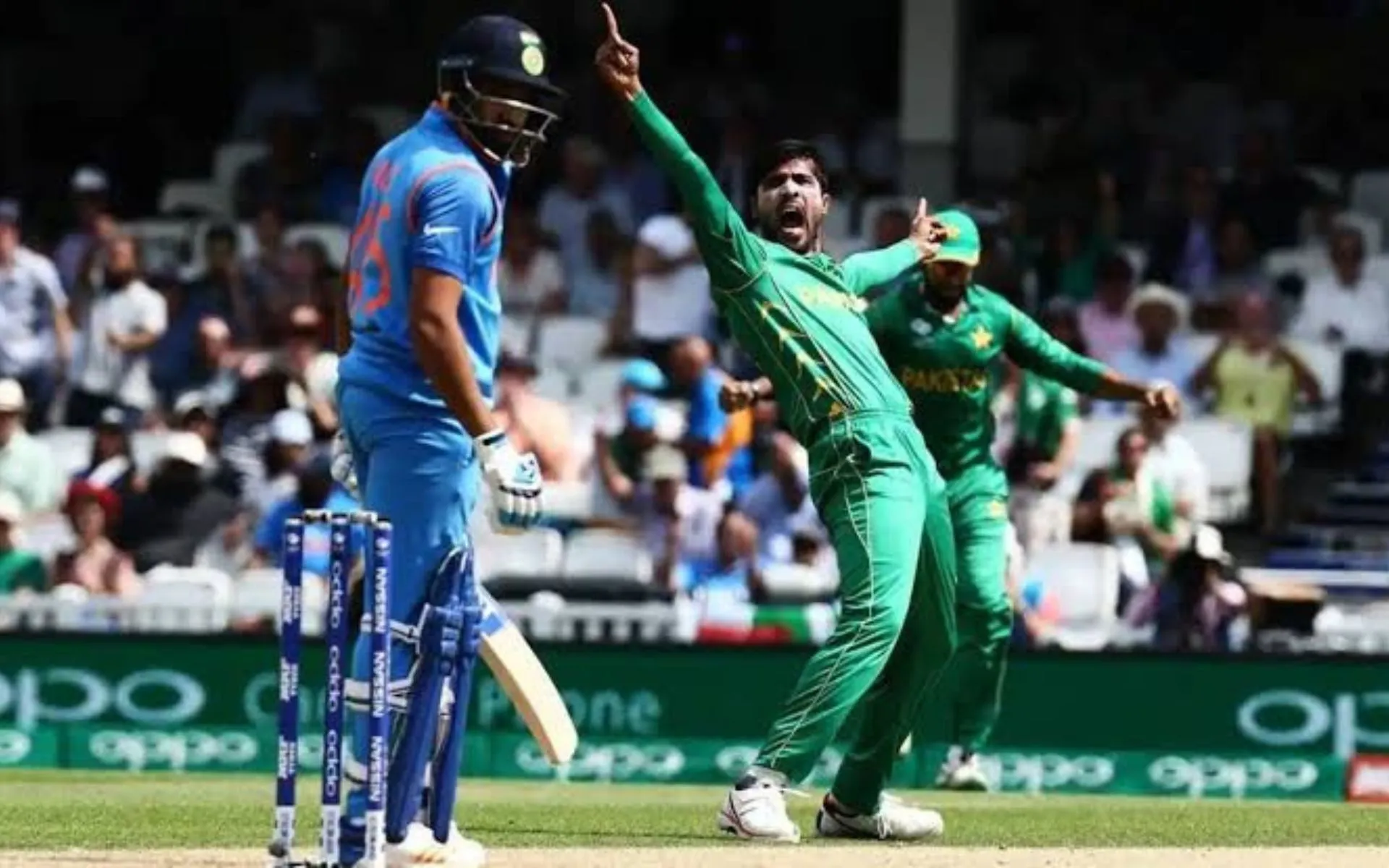 Mohammad Amir got Rohit's wicket in 2017 CT final (Source: CallMeSheri1/x.com)