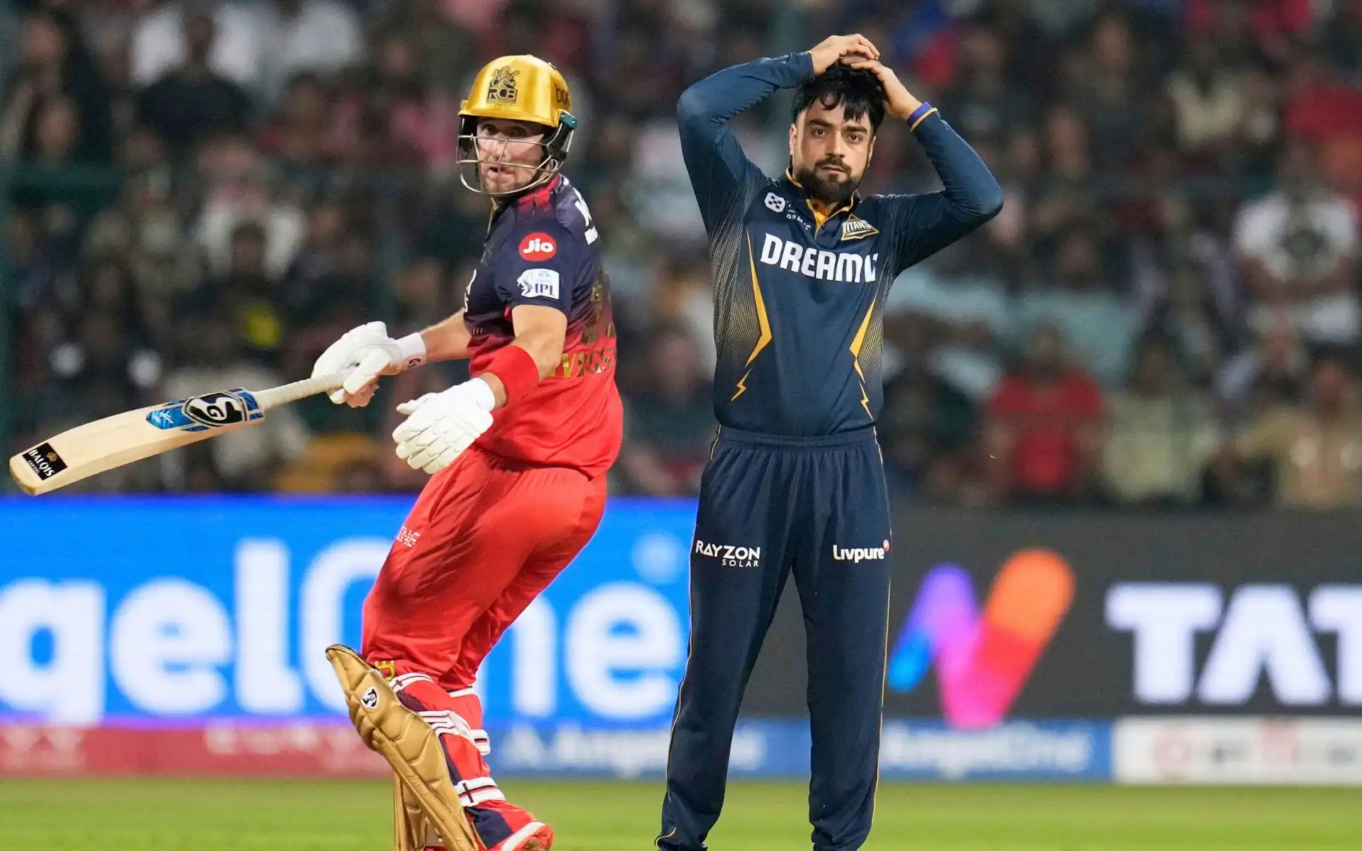 Rashid Khan during GT vs RCB (Source: AP Photos)