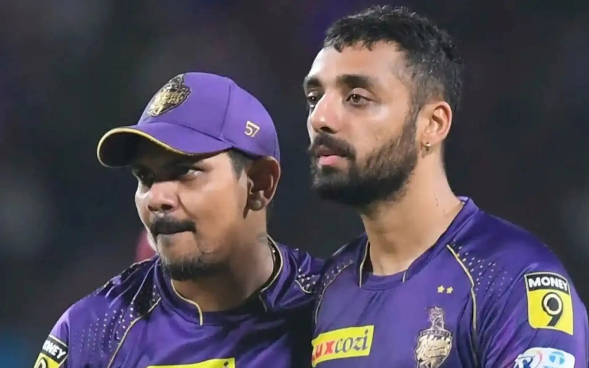 Sunile Narine and Varun Chakaravathy [Source: @Rokte_Amarr_KKR/x.com]