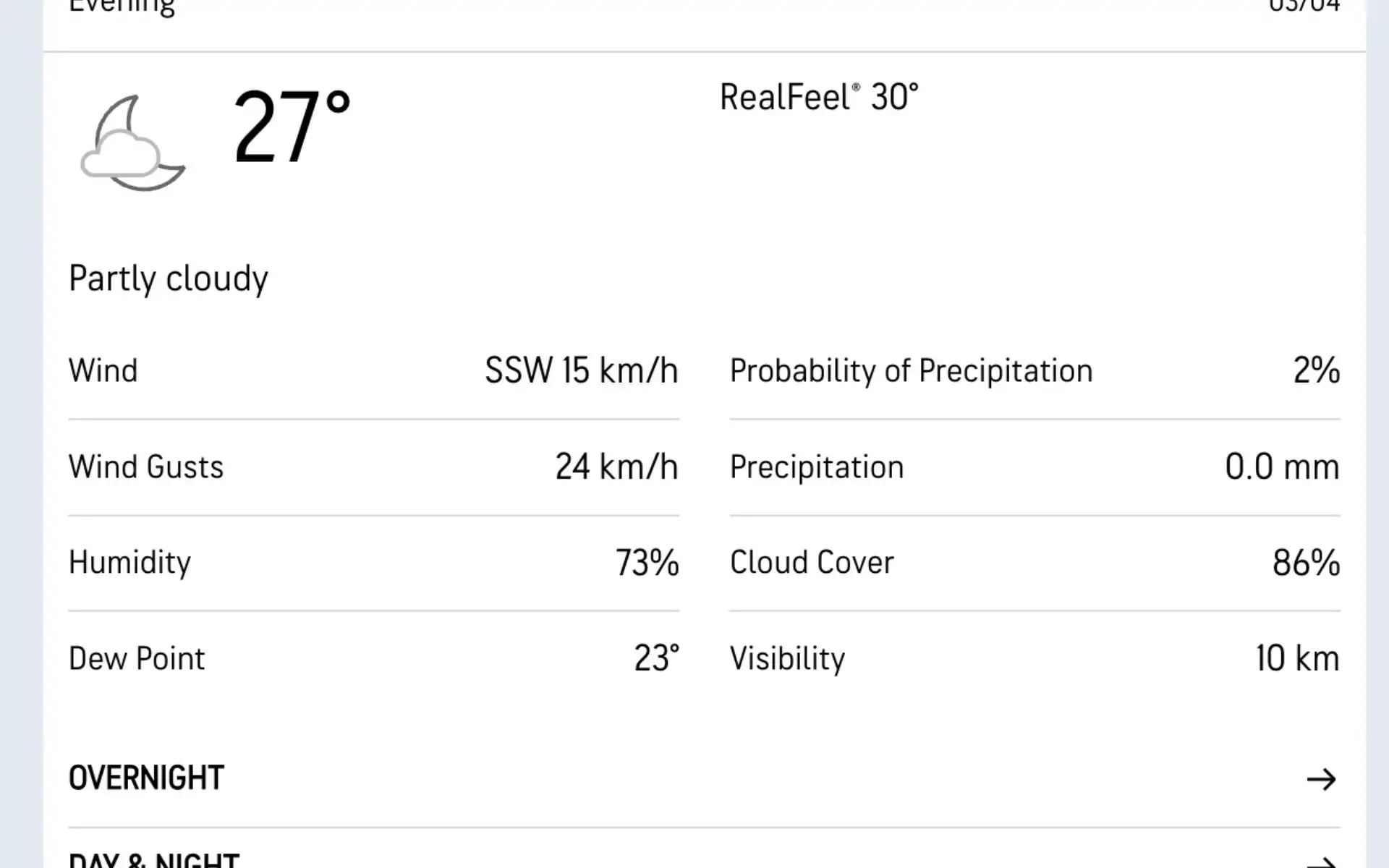 Eden Gardens weather report (Source:@AccuWeather.com) 