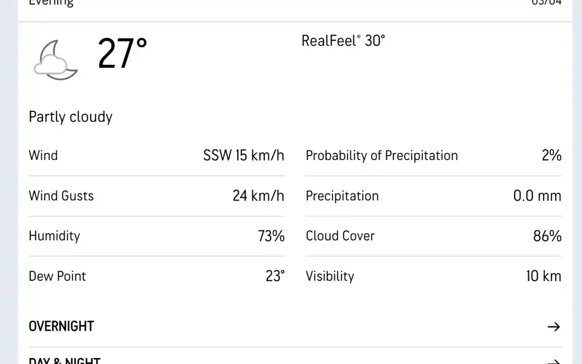 Eden Gardens weather report (Source:@AccuWeather.com) 