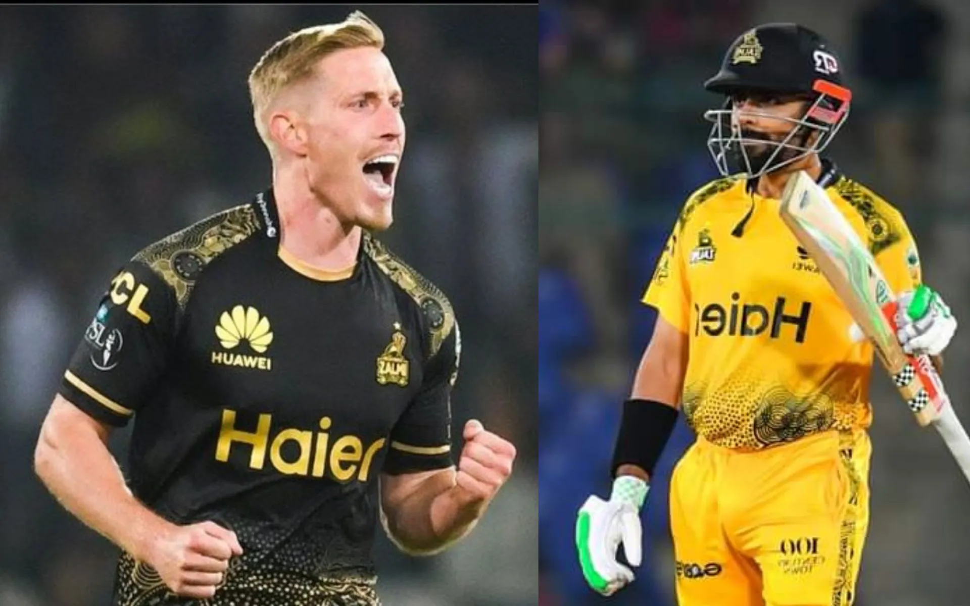 Luke Wood and Babar Azam [Source: @Team_BabarAzam/X]