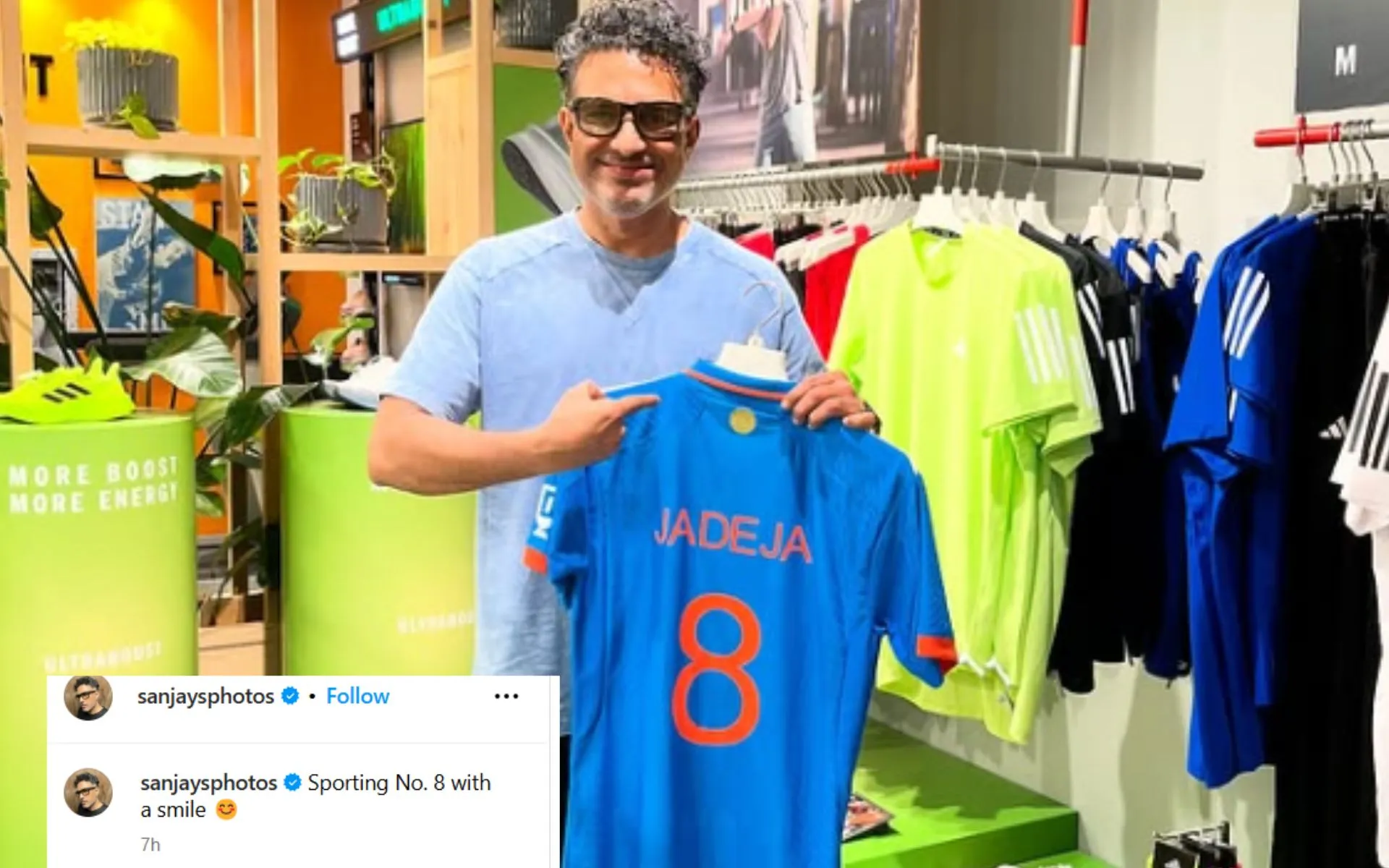 Sanjay Manjrekar's Post With Jadeja's Jersey (Source: @sanjayphotos/instagram.com)