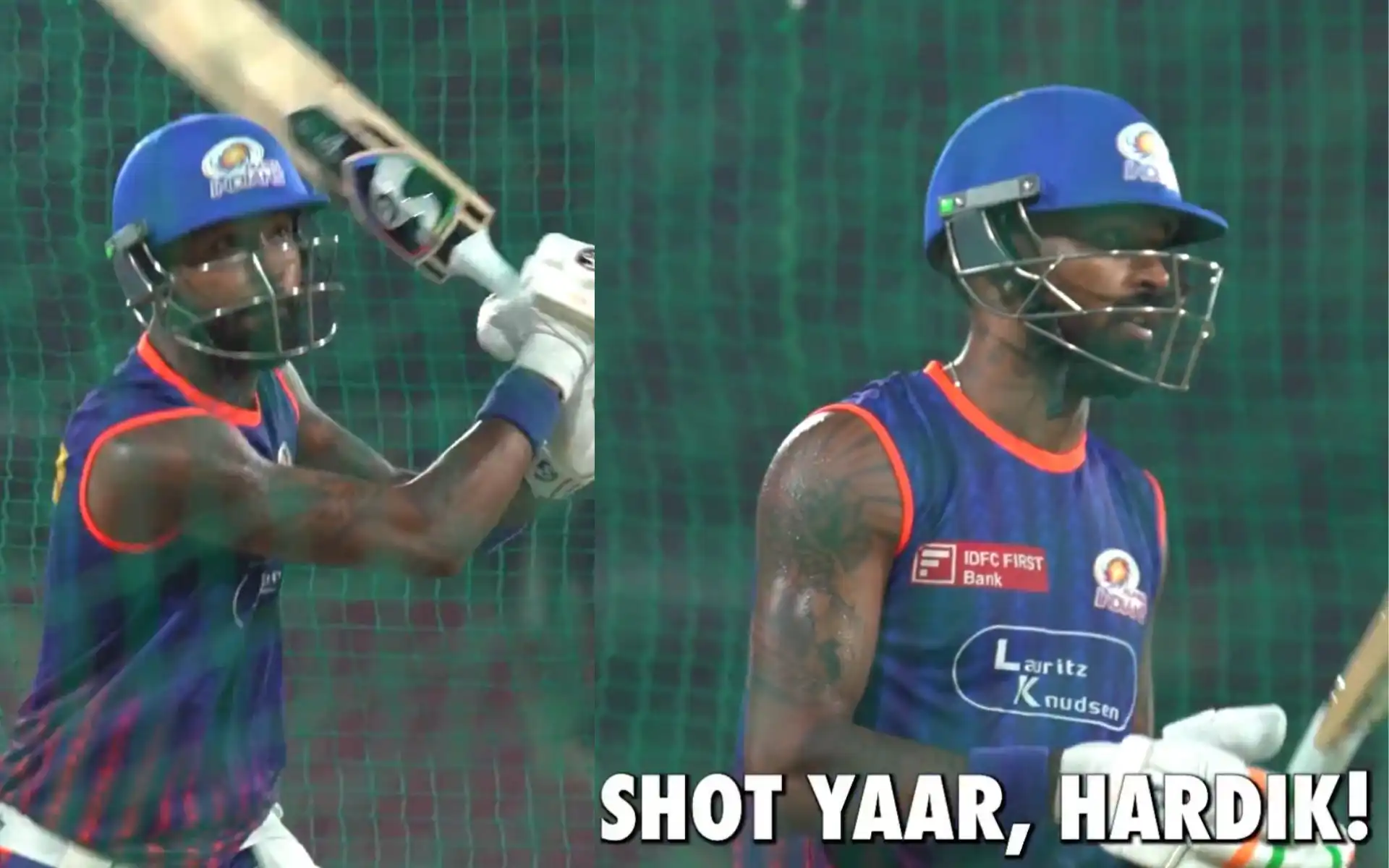 Hardik Pandya in the nets [Source: @CricCrazyJohns/X]