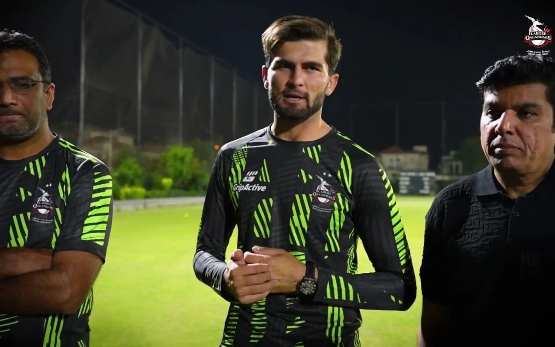 Shaheen Afridi with Lahore Qalandars colleagues [Source: @lahoreqalandars/x]