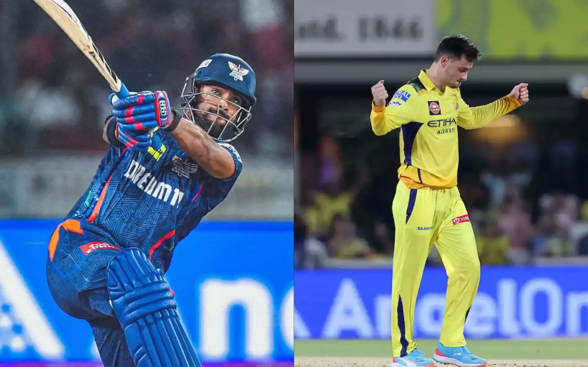 Nicholas Pooran and Noor Ahmad (Source: @IPL/X.com)