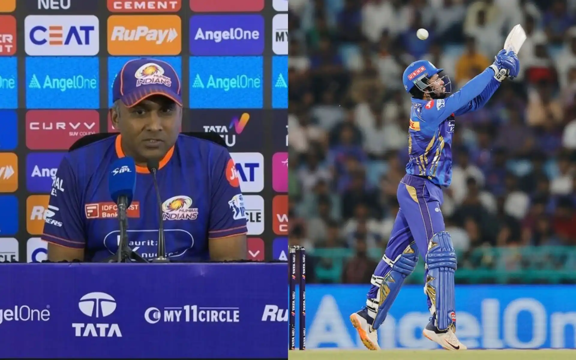 Jayawardene justifies decision to retire out Tilak [Source: @mufaddal_vohra & @CricketNDTV/X]