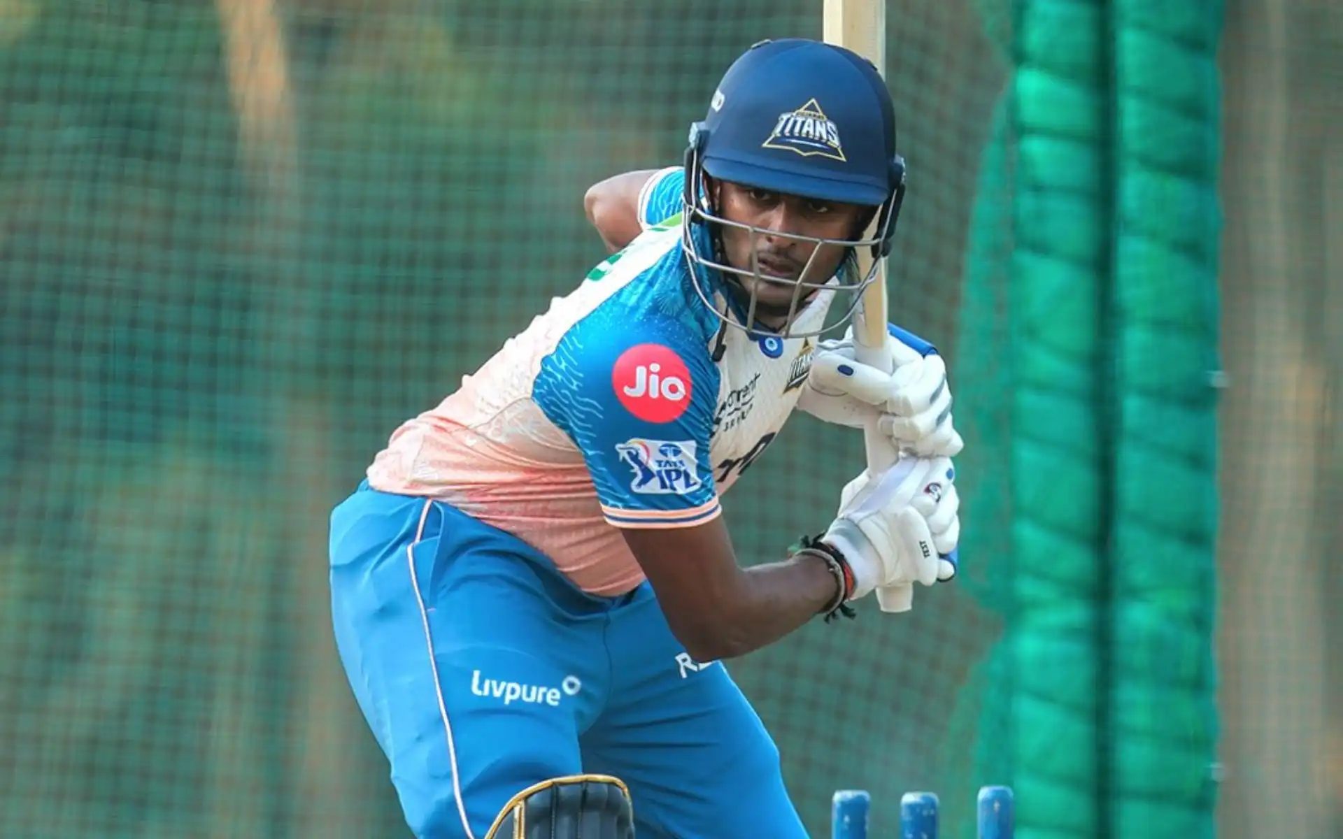 Sai Sudharsan during a training session [Source: @gujarat_titans/x]