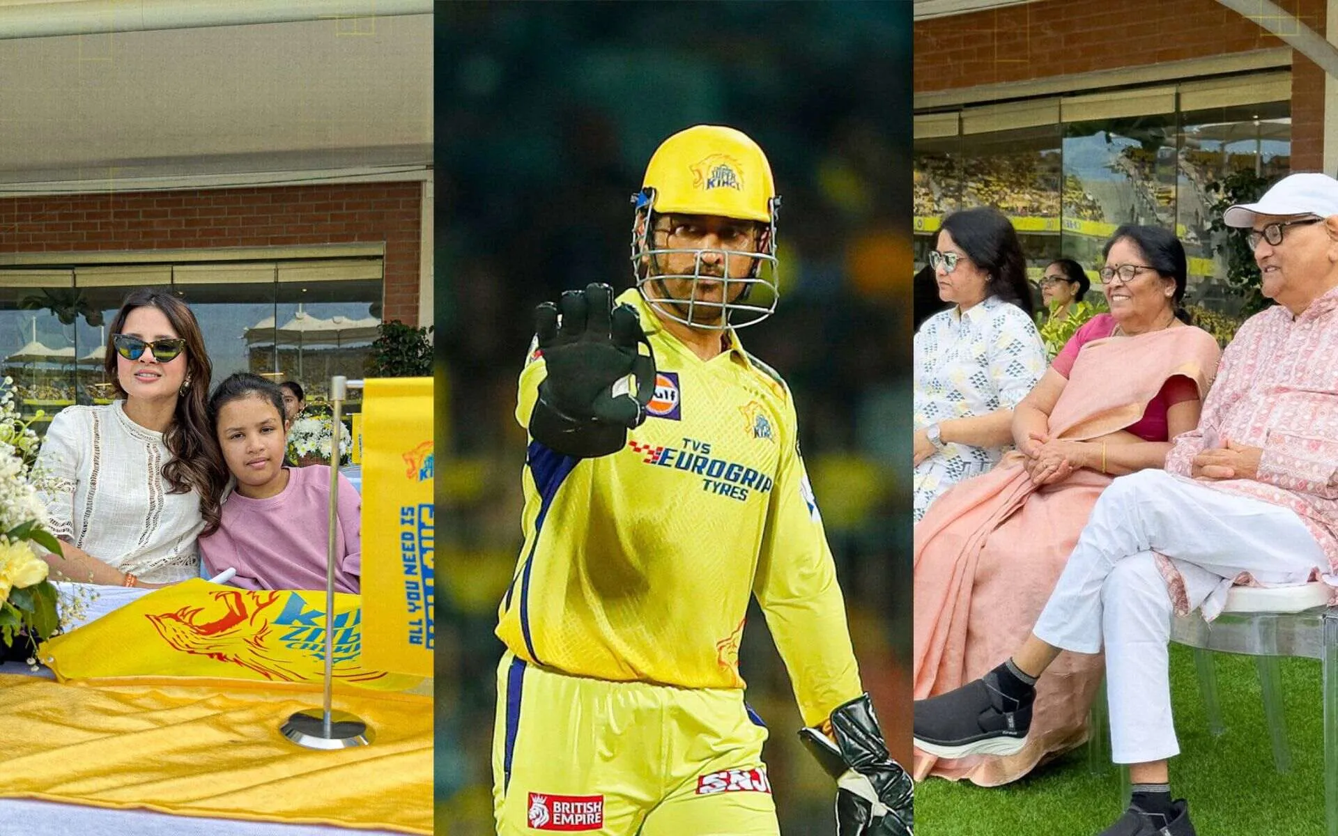 MS Dhoni and family [Source: @CricCrazyJohns/x.com]