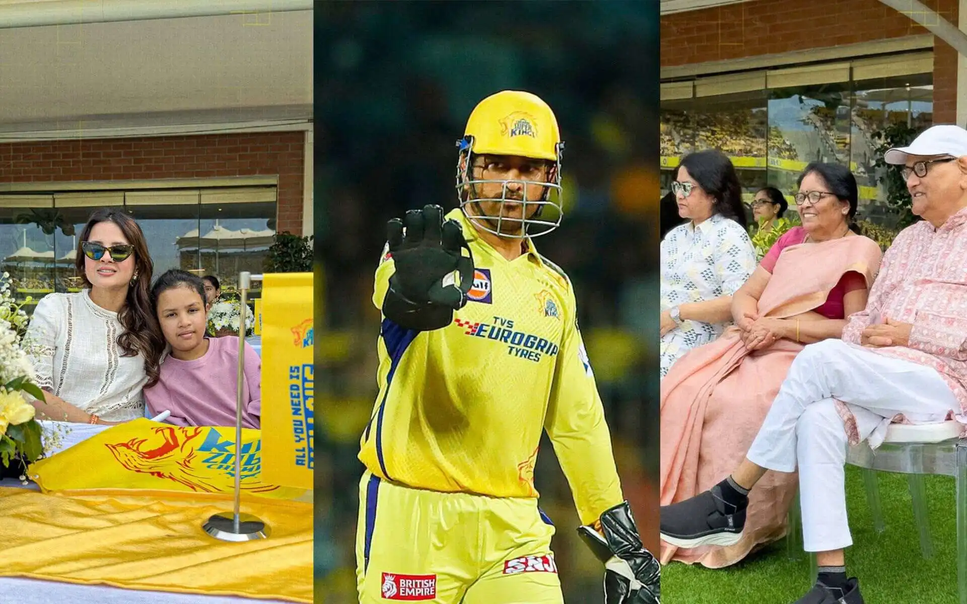 MS Dhoni and family [Source: @CricCrazyJohns/x.com]