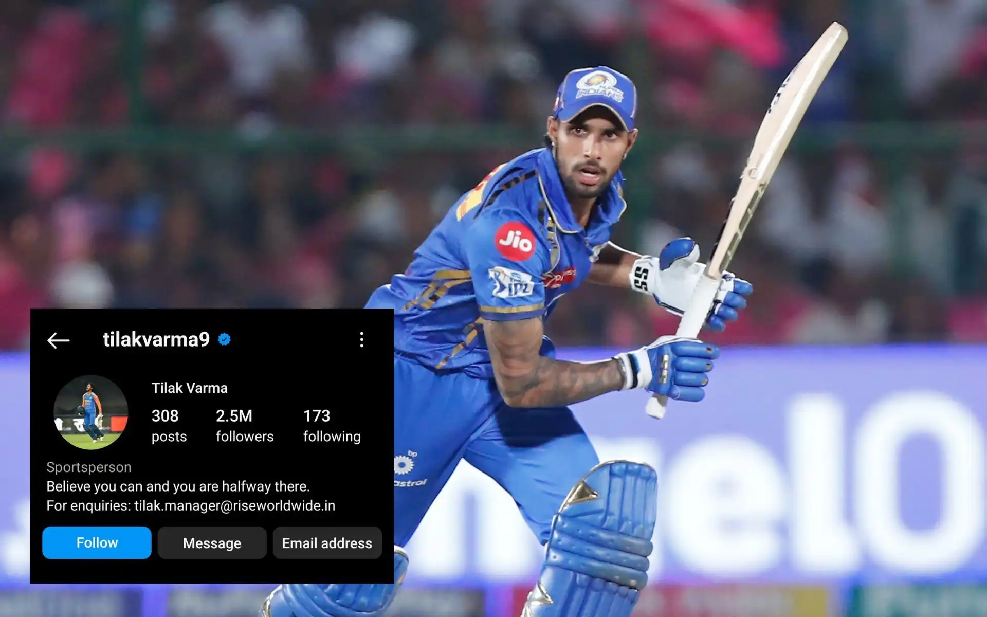 Fact Check: Did Tilak Varma Remove MI Name From IG Bio After Being Retired Out vs LSG?