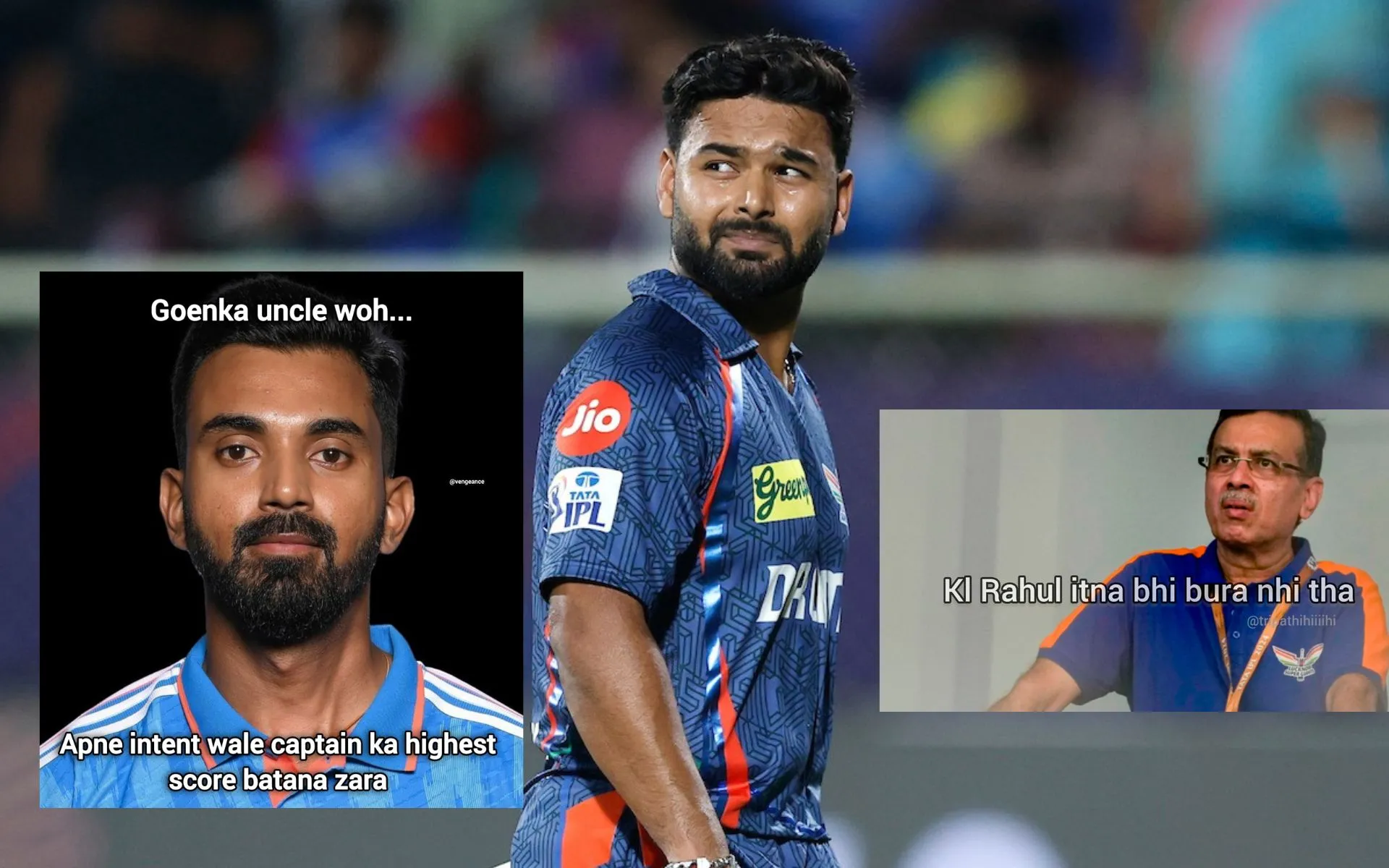Rishabh Pant getting trolled by fans on Twitter [Source: @ESPNcricinfo, @vampire3210/x.com]