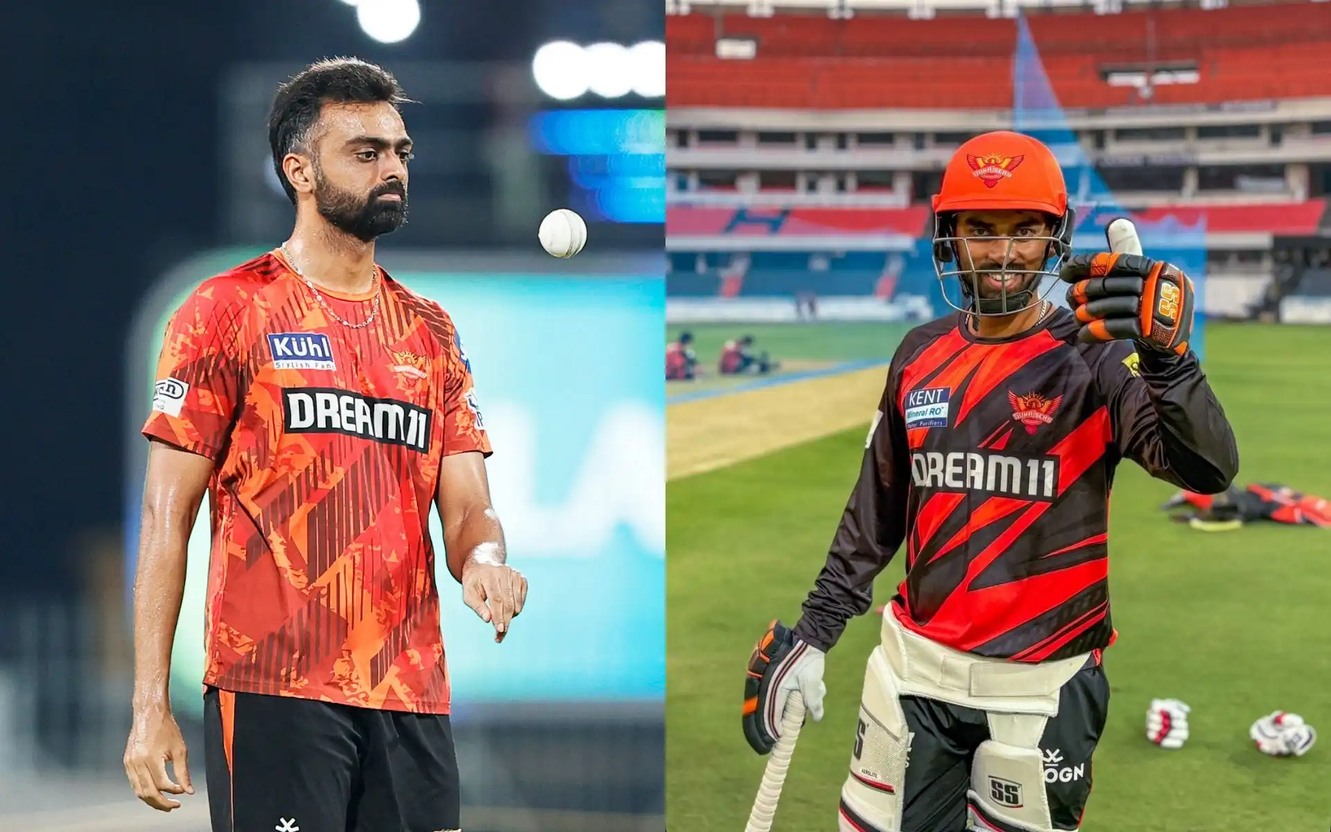 Jaydev Unadkat and Atharva Taide (Source: @SunRisers/X.com)