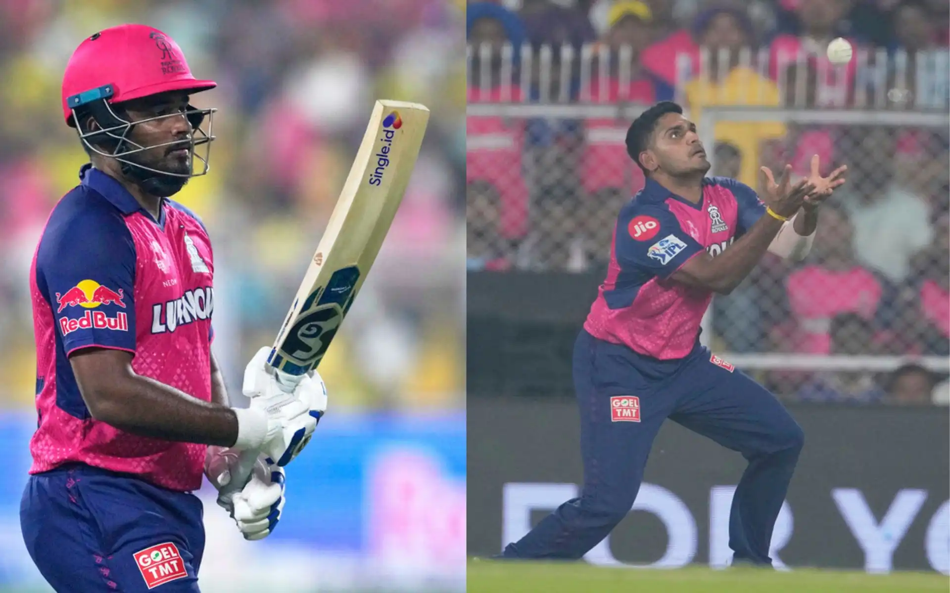 Tushar Deshpande and Sanju Samson (Source: AP Photos)
