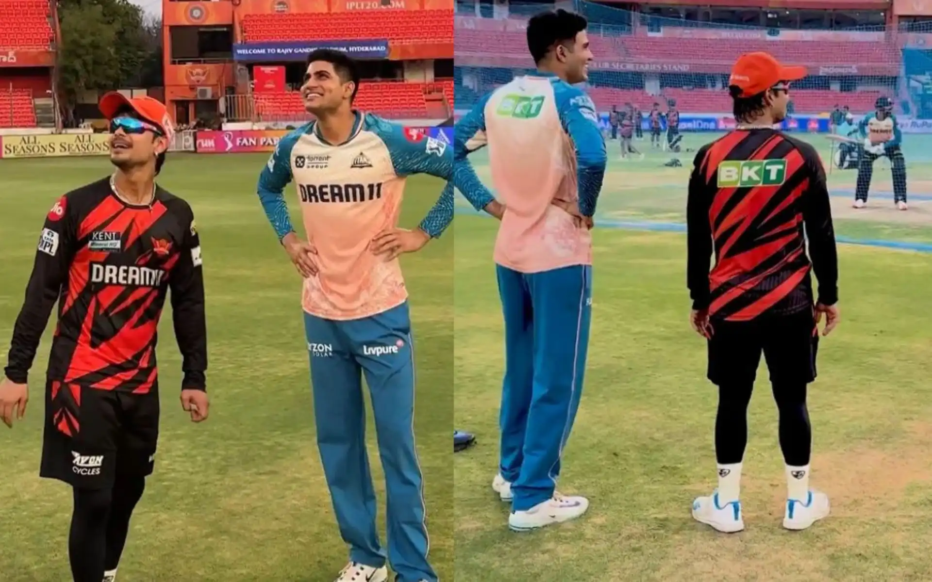 Gill, Ishan Kishan playfully rate Siraj's batting (Source:@Gujarat Titans,x,com)