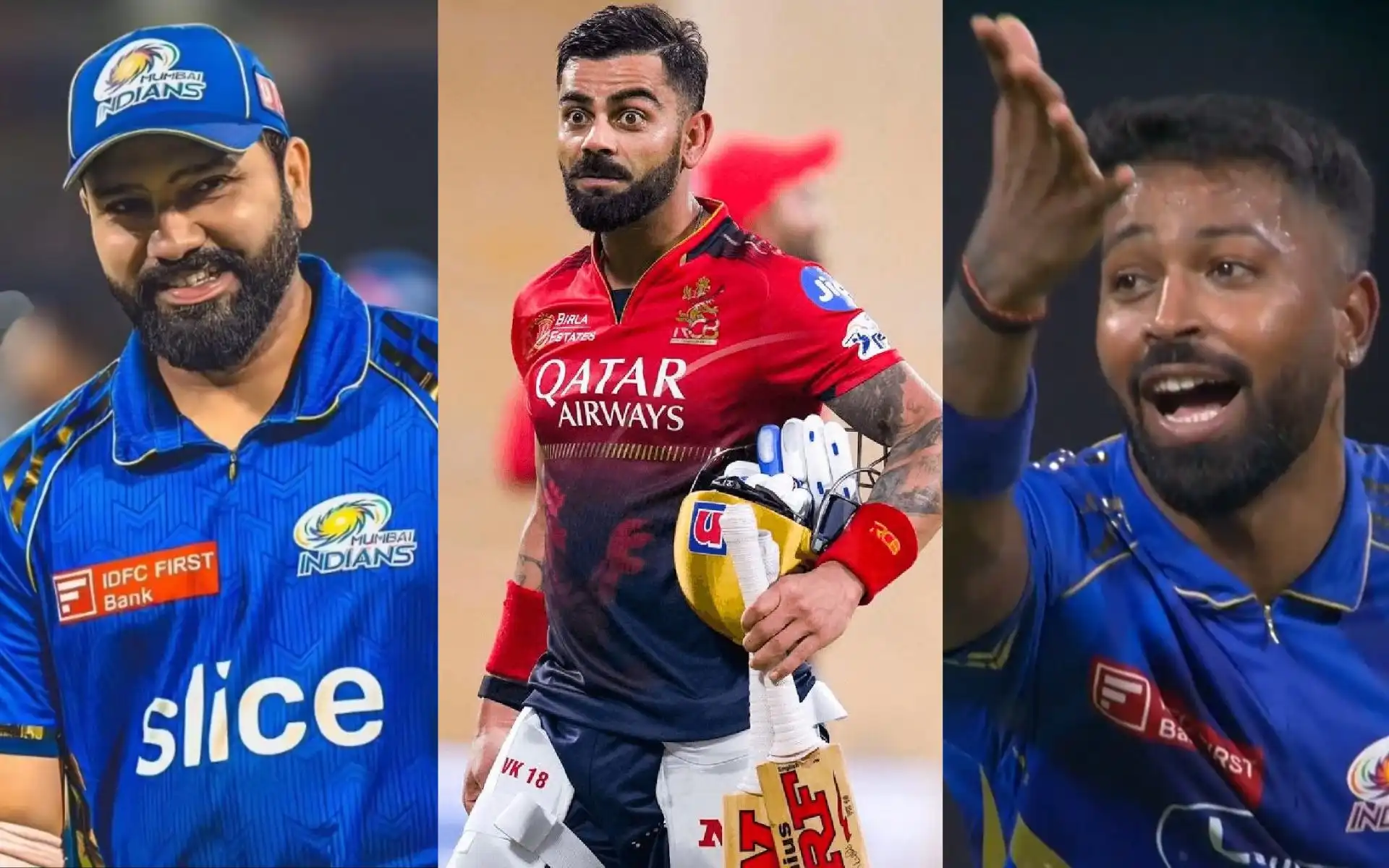 Rohit Sharma, Virat Kohli and Hardik Pandya [Source: @HashtagCricket/X]