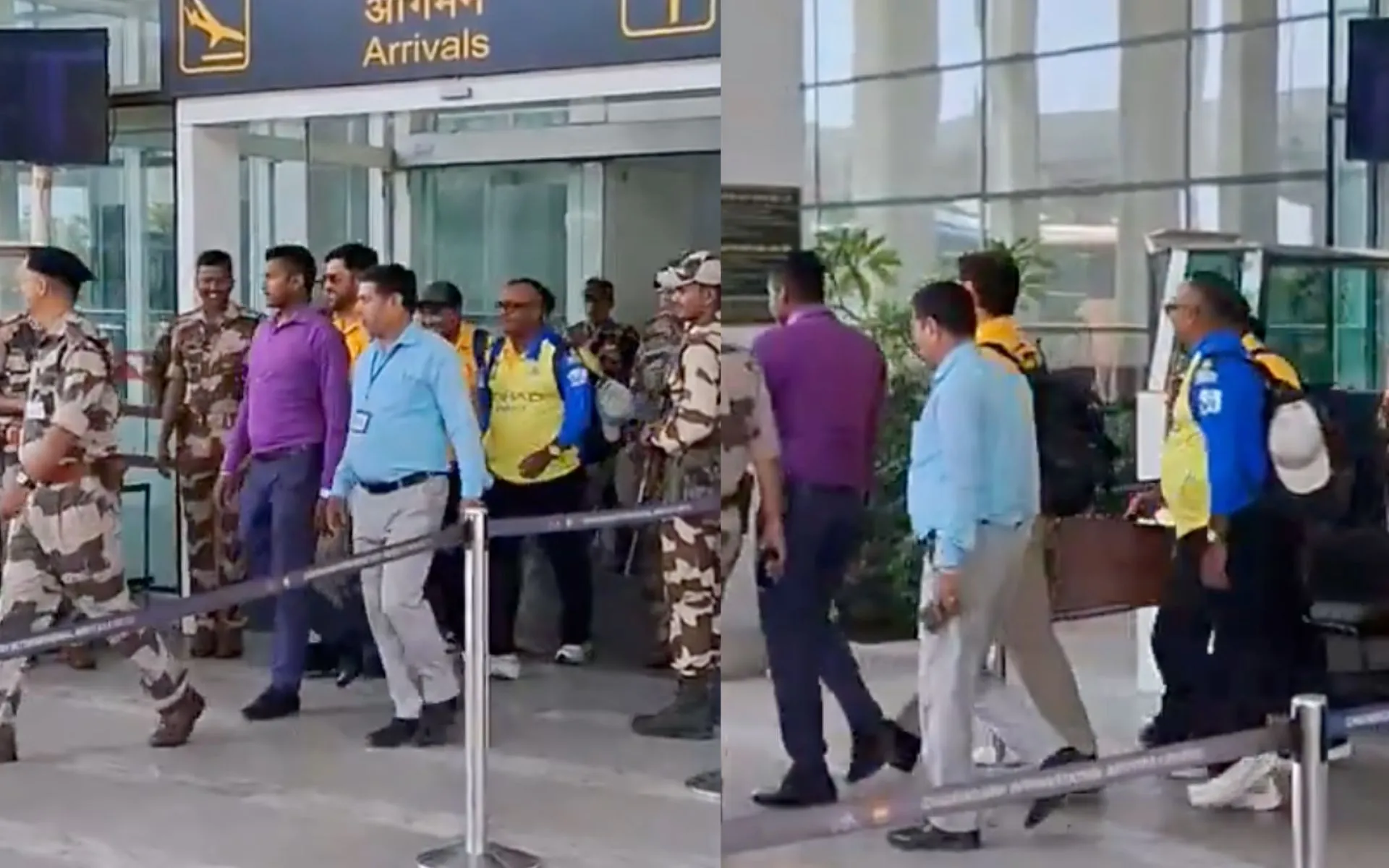 MS Dhoni Arrives - (Source : @ScreenGrab)