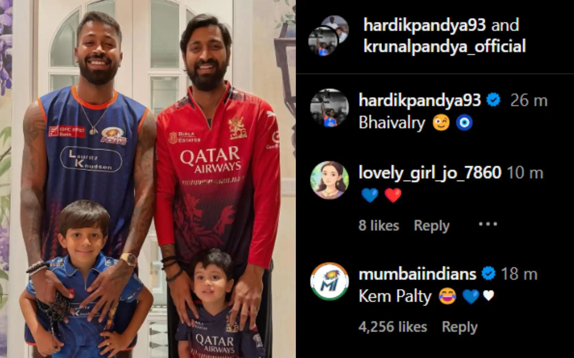 Hardik Pandya, Krunal Pandya and sons [Source: hardikpandya93/Instagram.com]