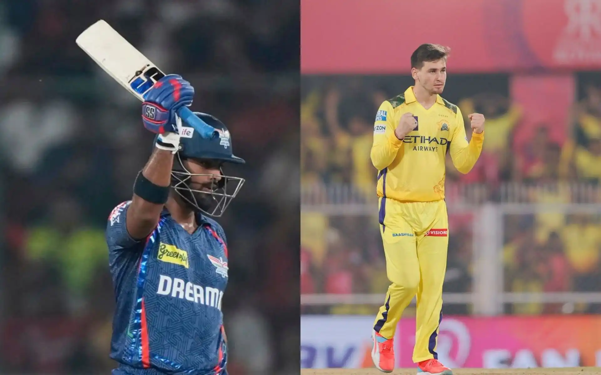 Nicholas Pooran and Noor Ahmad (Source: @IPL/X.com)
