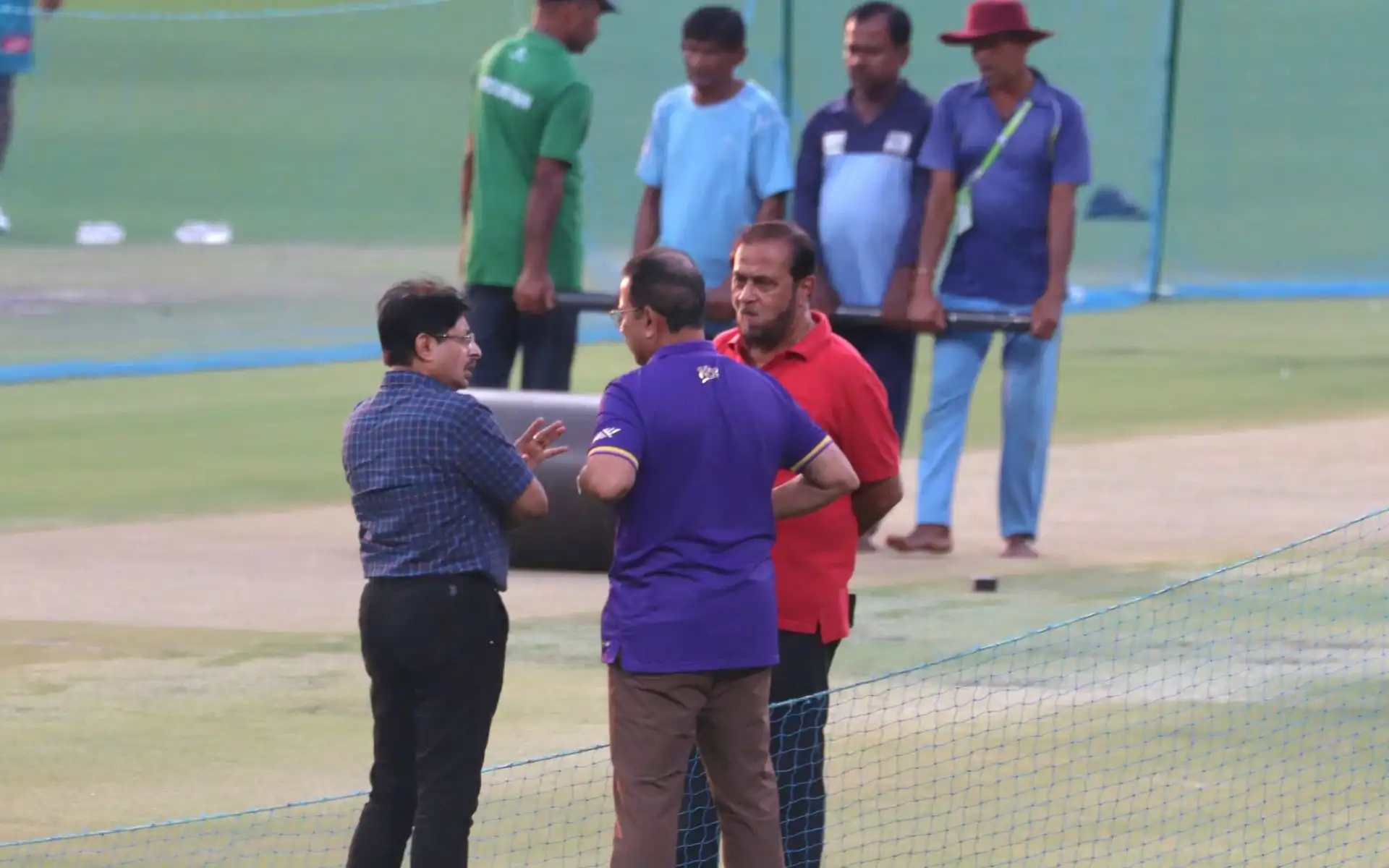 Eden Gardens pitch ahead of KKR vs LSG Clash (Source:@RevSportzGlobal/X.com)