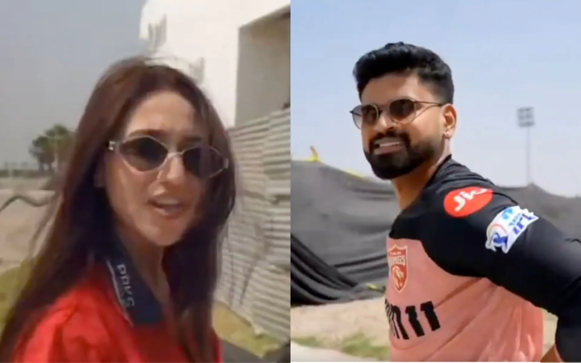 Shreyas Iyer shoots fun video with Sahiba Bali [Source: @ParvCryEmoji/X.com]